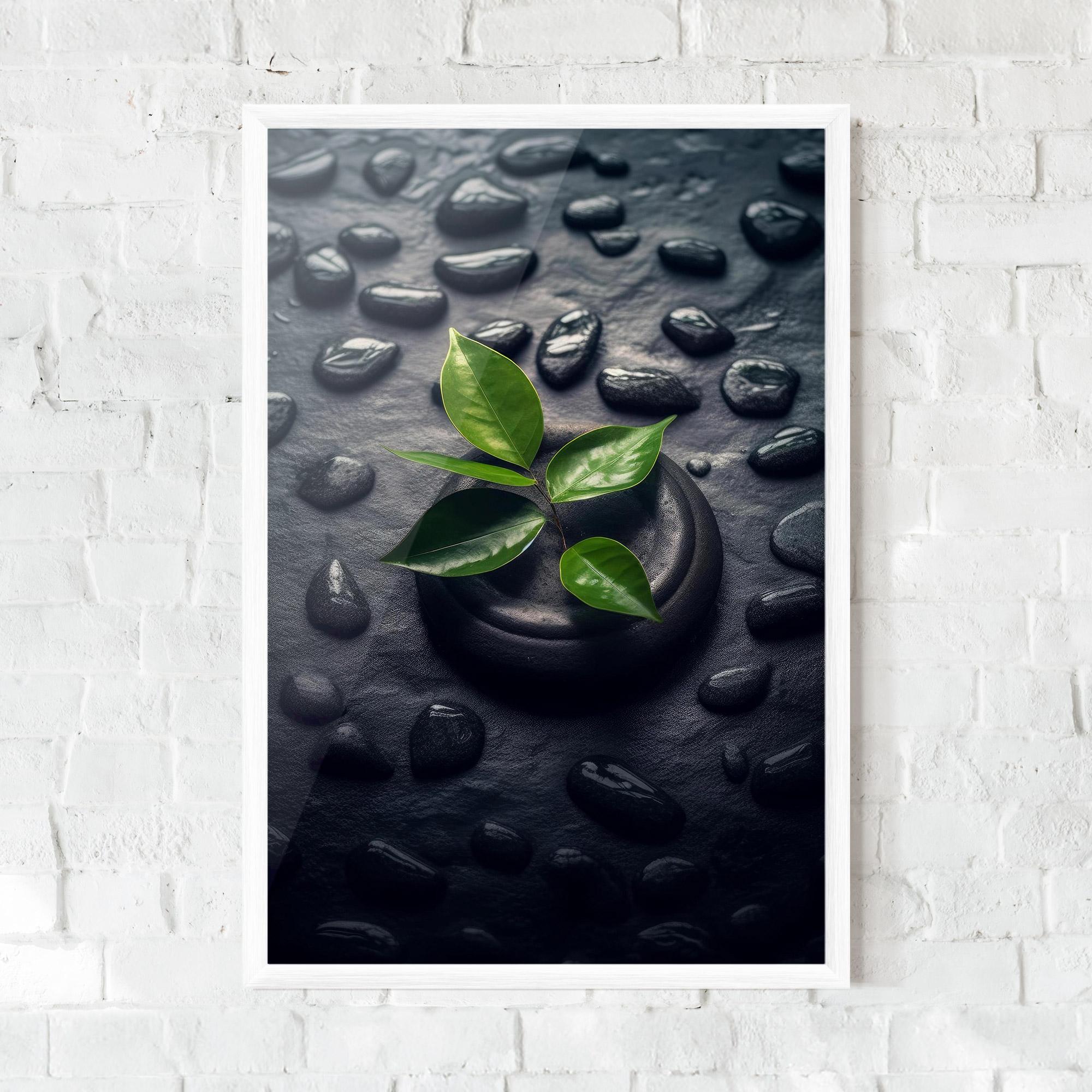 Poster Înrămat Realistic Spa Leaf mockup 0