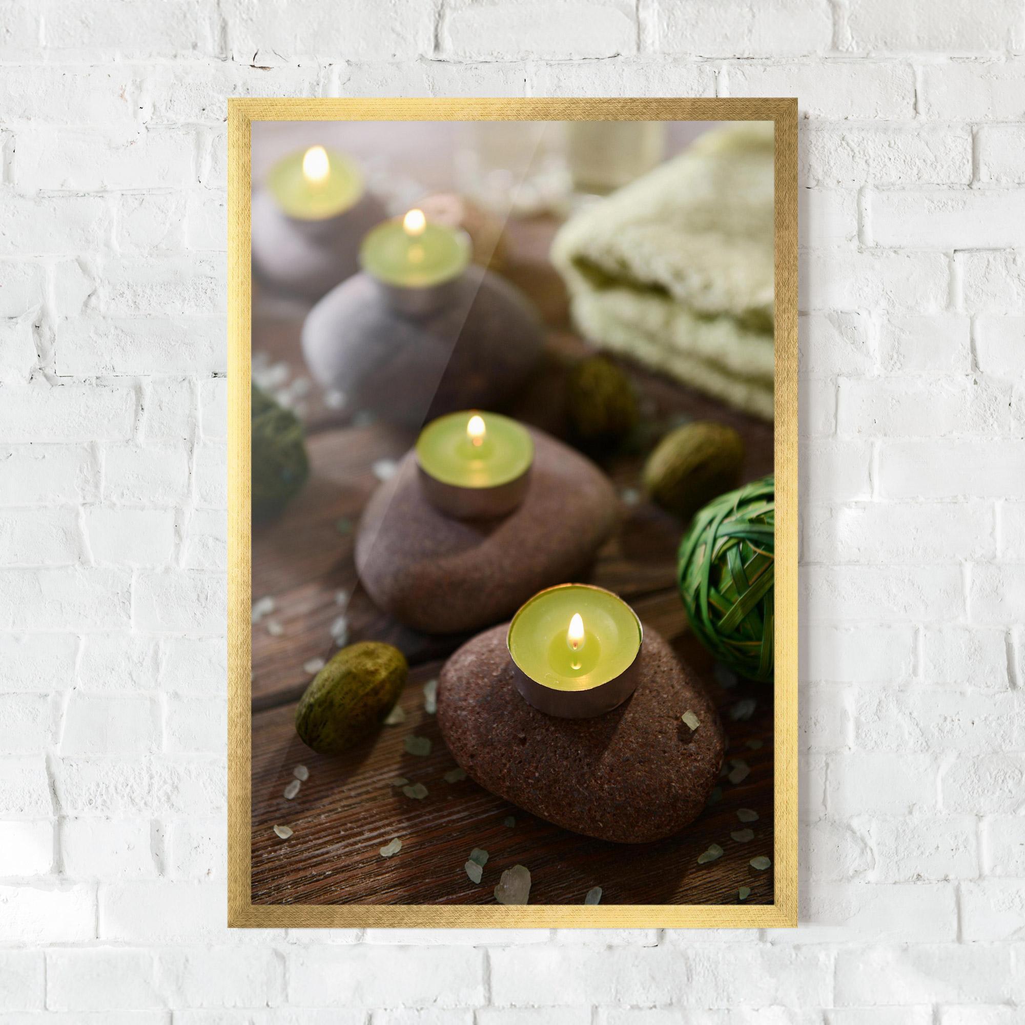Poster Înrămat Green Candles Spa mockup 0