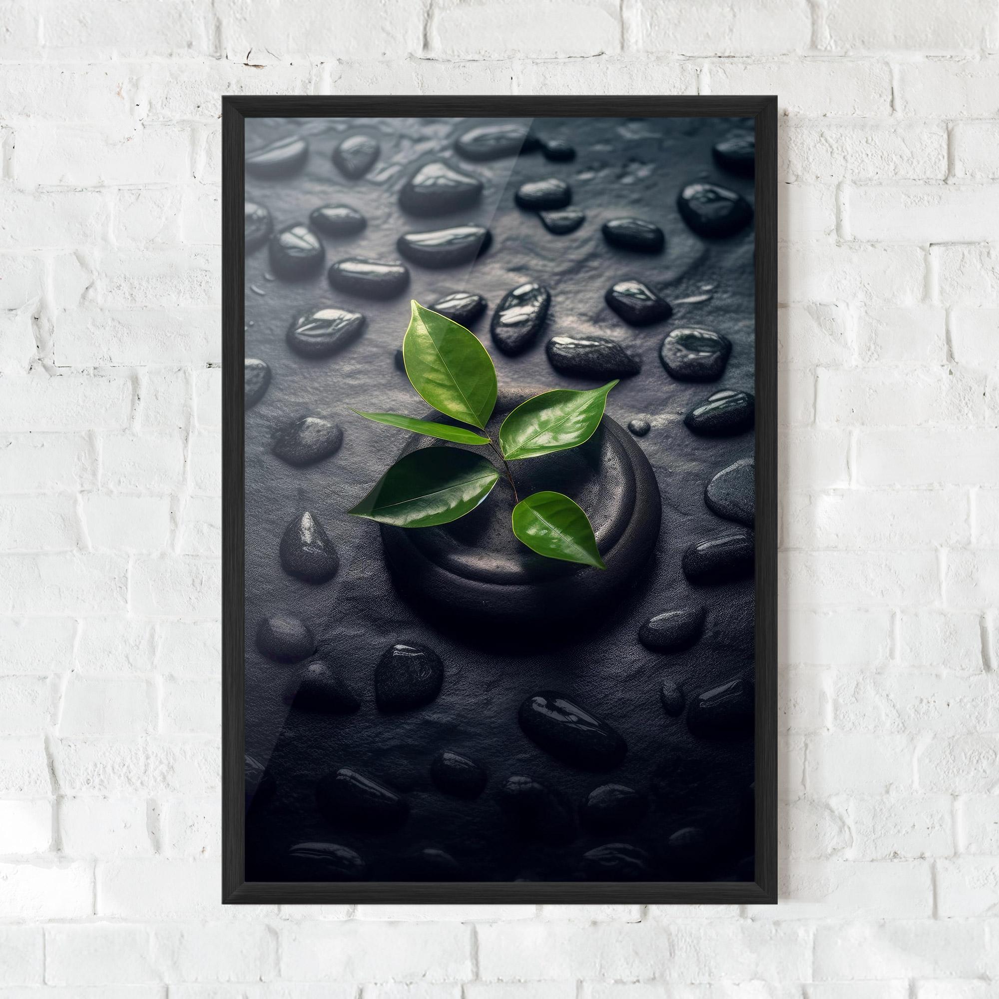 Poster Înrămat Realistic Spa Leaf mockup 0