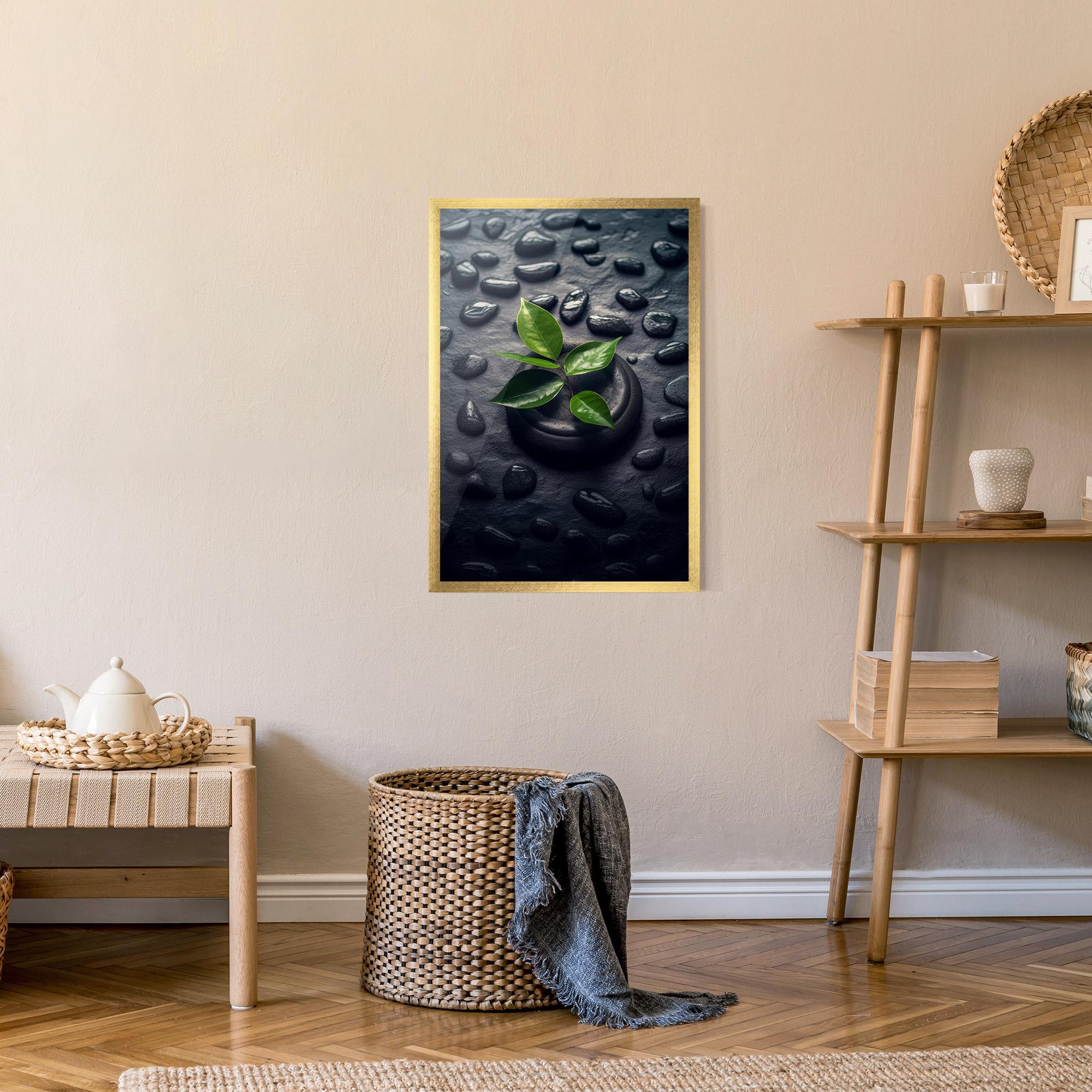Poster Înrămat Realistic Spa Leaf mockup 9