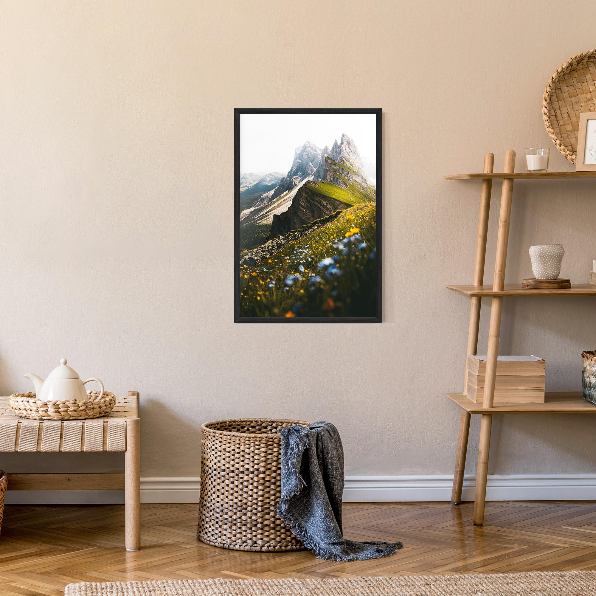 Poster Înrămat Foggy Mountain View mockup 9