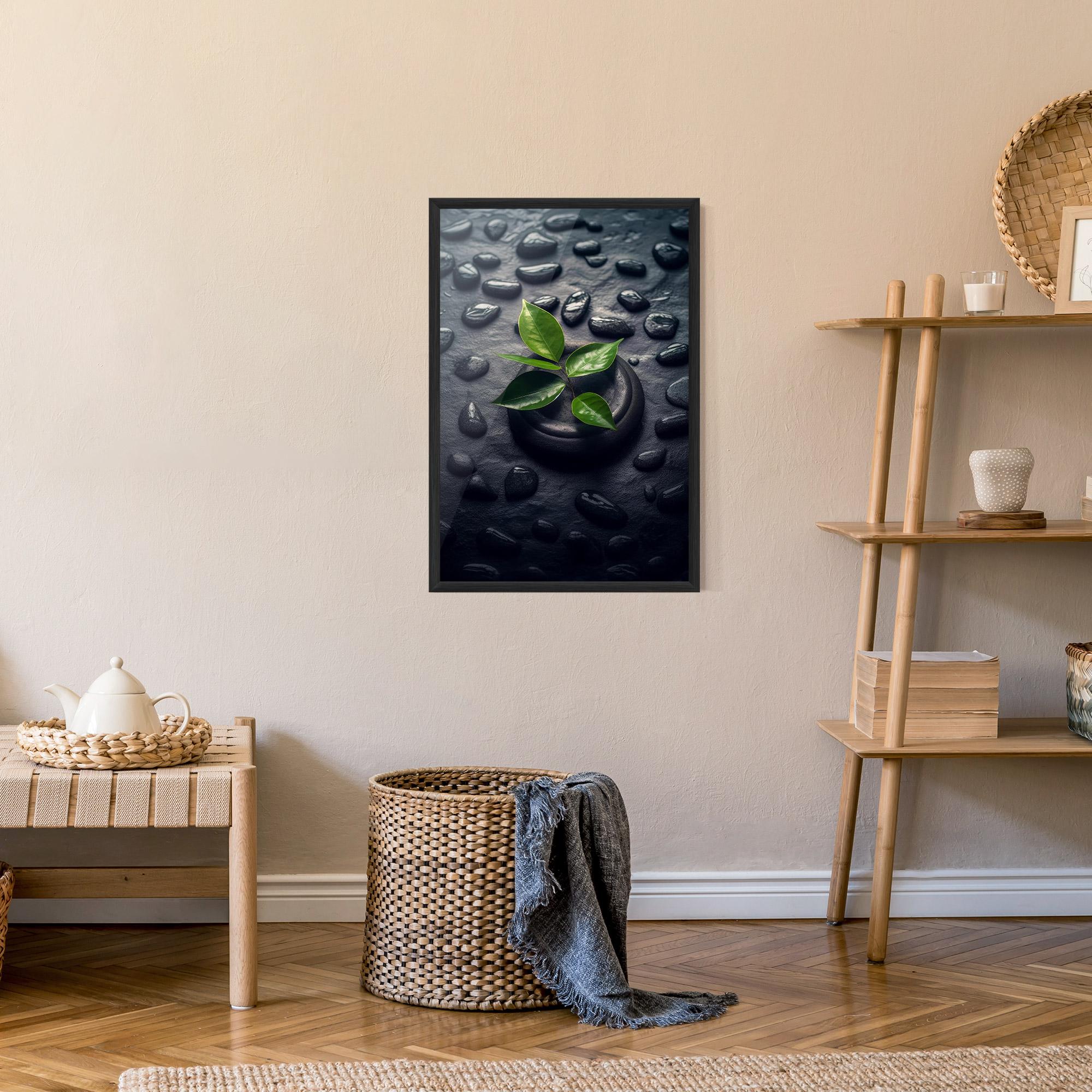 Poster Înrămat Realistic Spa Leaf mockup 9