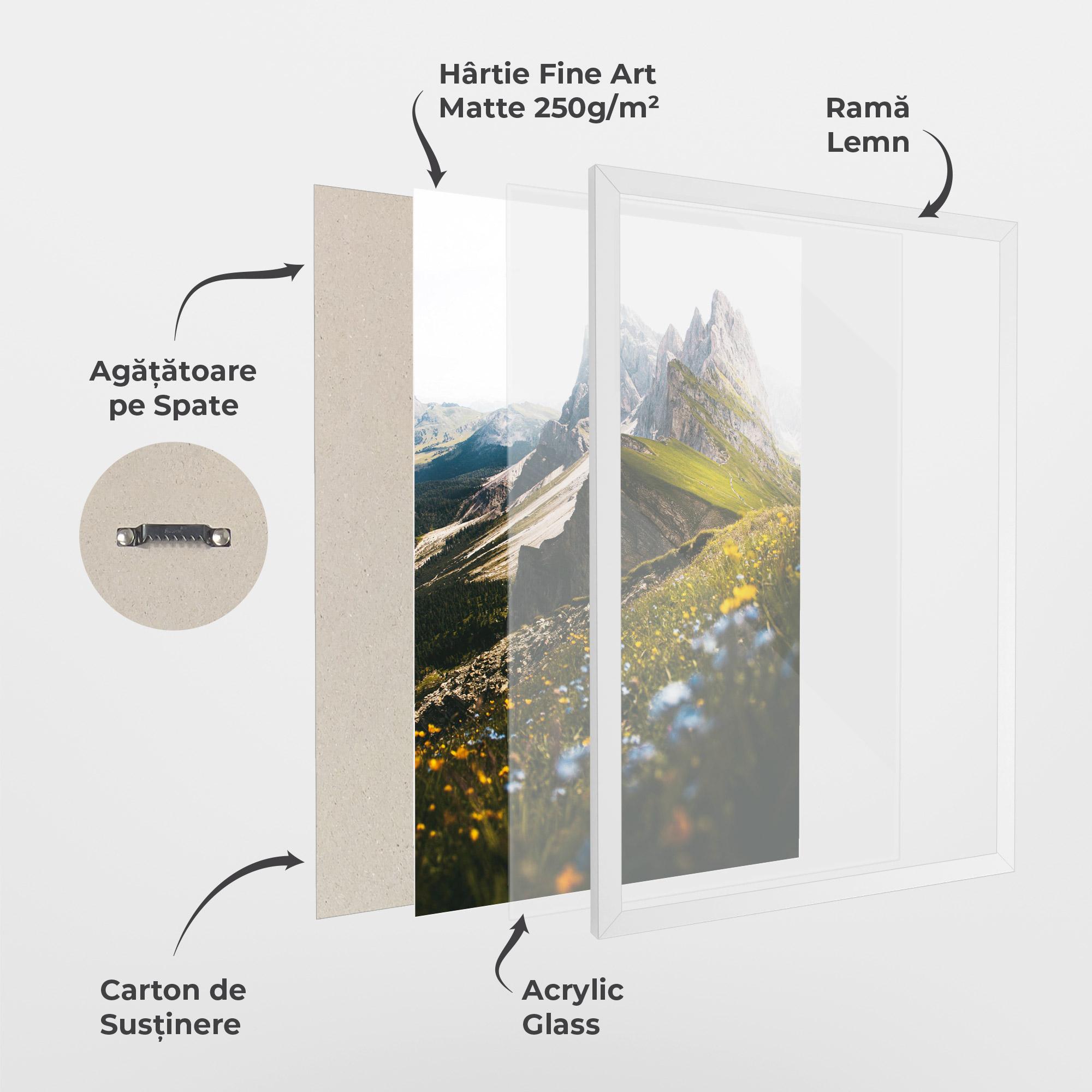 Poster Înrămat Foggy Mountain View mockup 1