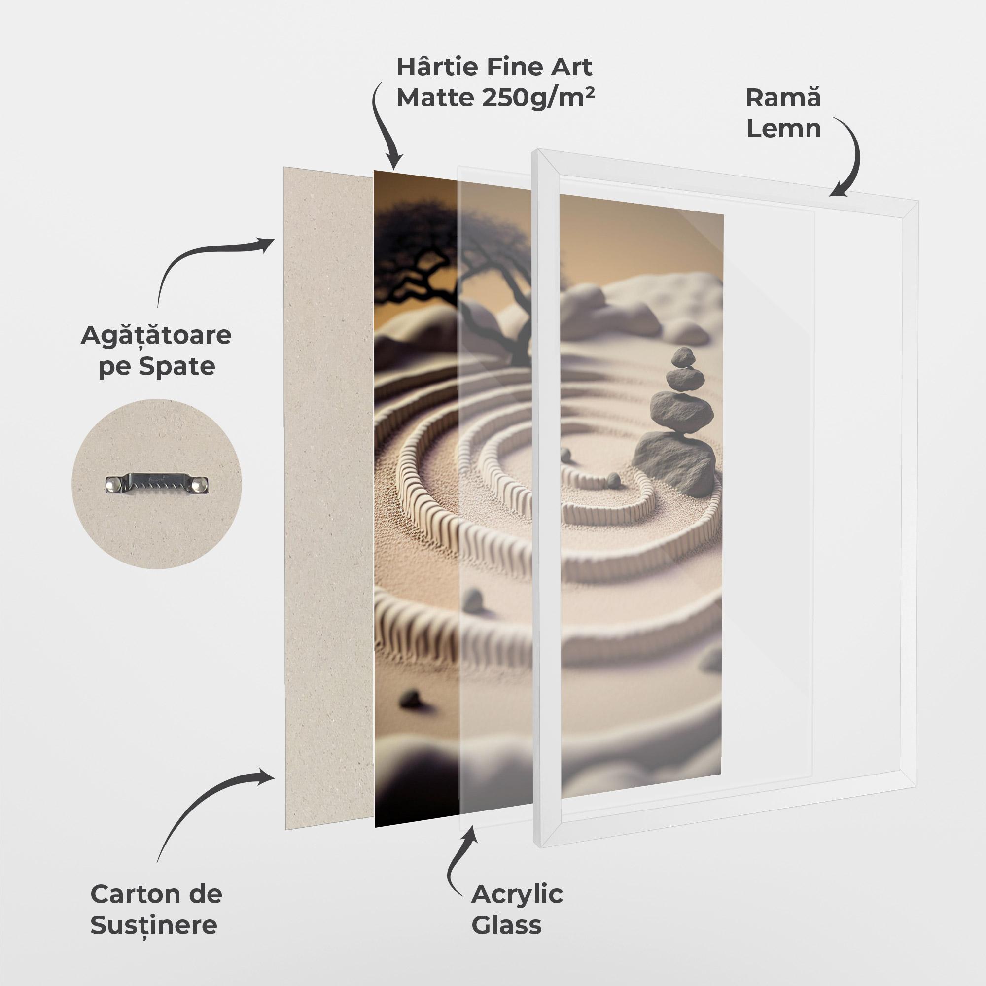 Poster Înrămat Japanese Zen Garden mockup 1