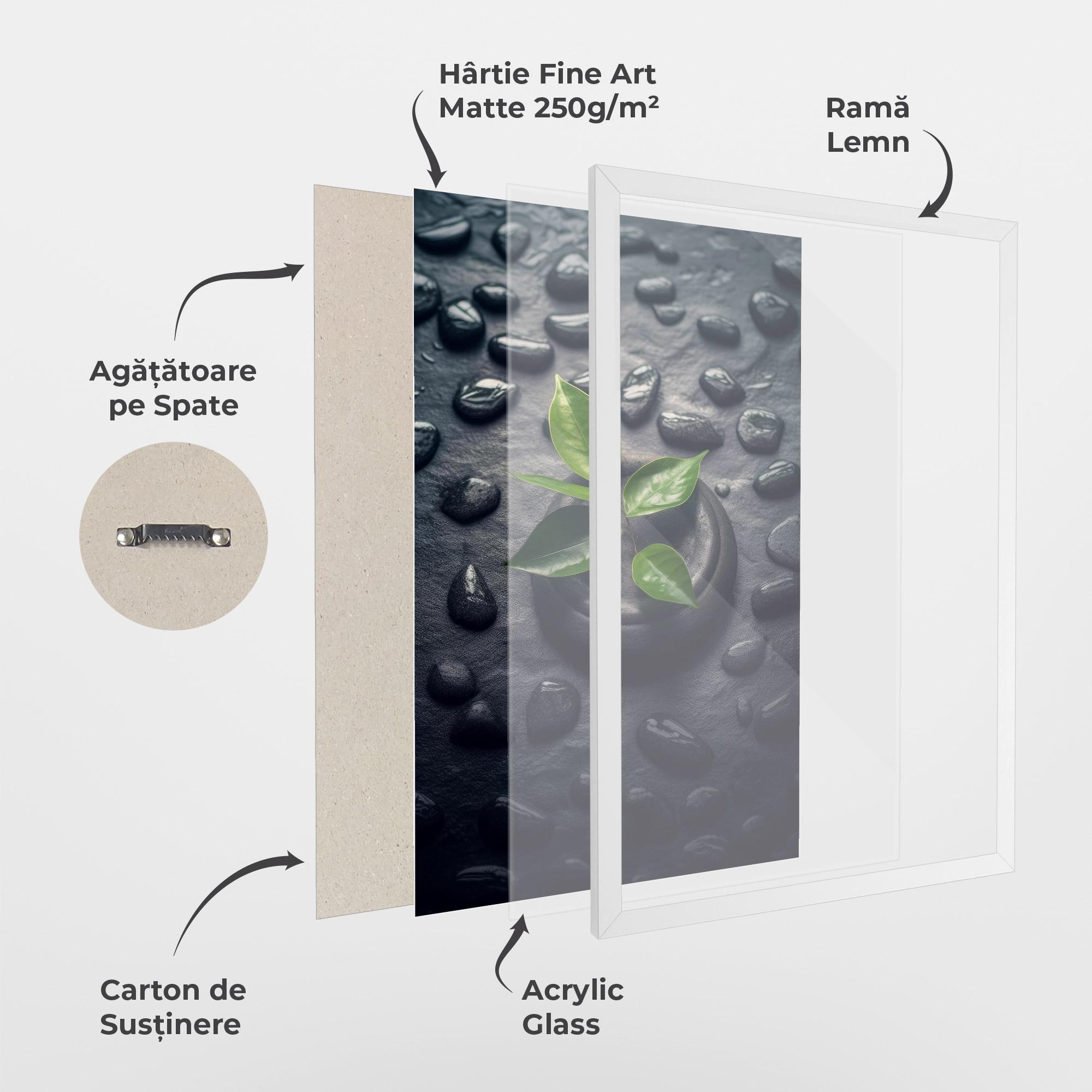 Poster Înrămat Realistic Spa Leaf mockup 1