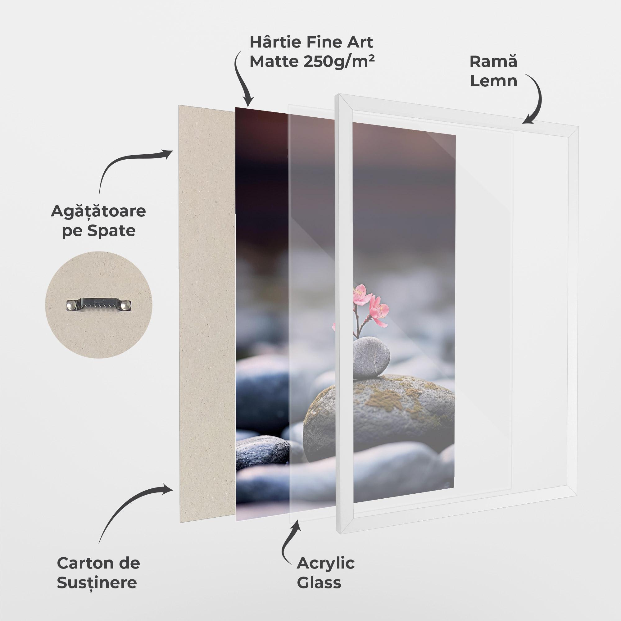 Poster Înrămat Tiny Flower Rock mockup 1