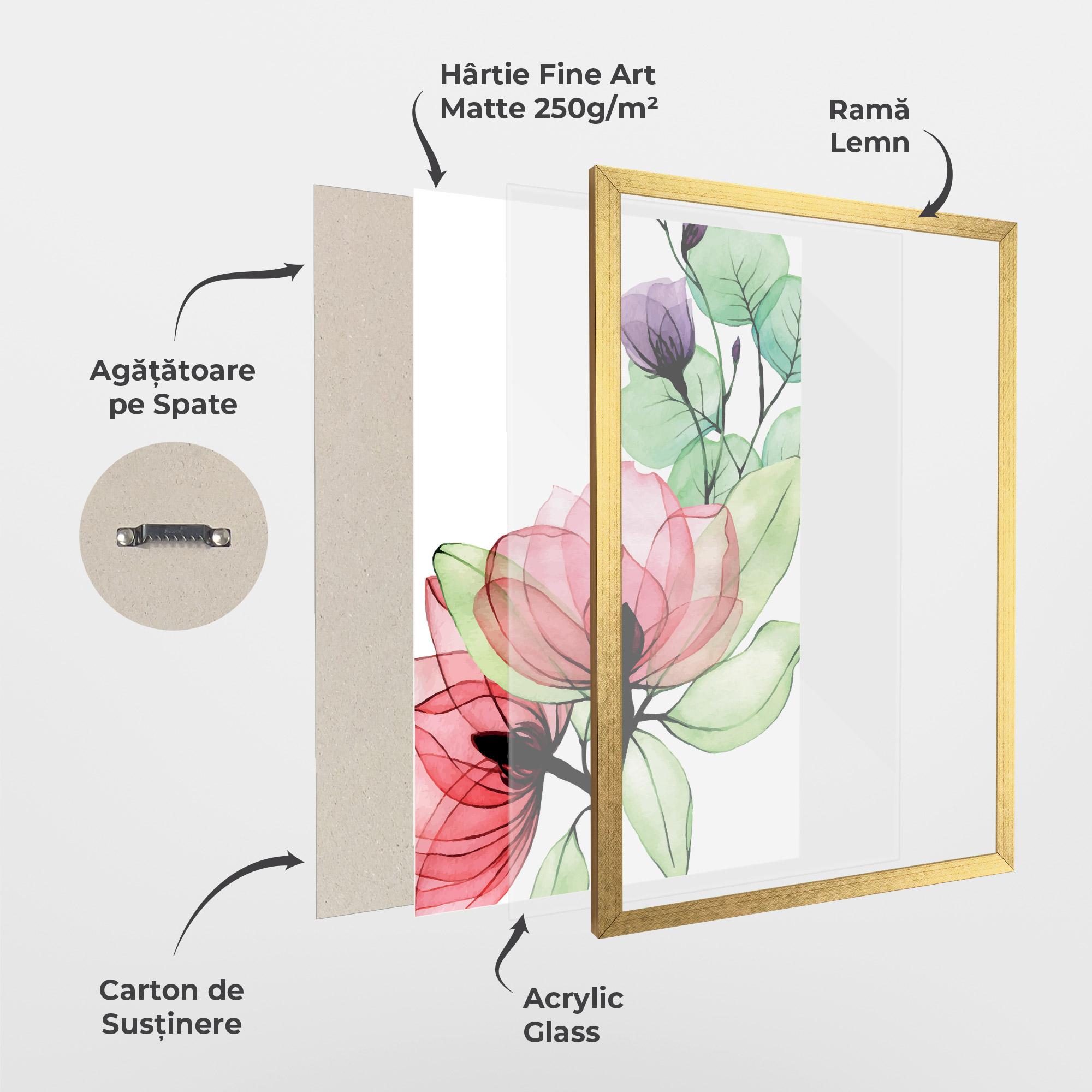 Poster Înrămat Pink Green Nature mockup 1