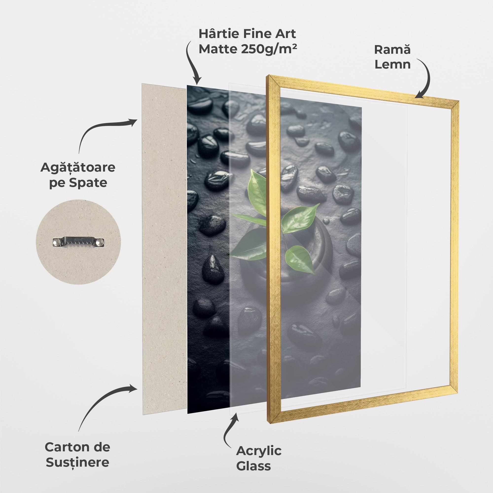 Poster Înrămat Realistic Spa Leaf mockup 1