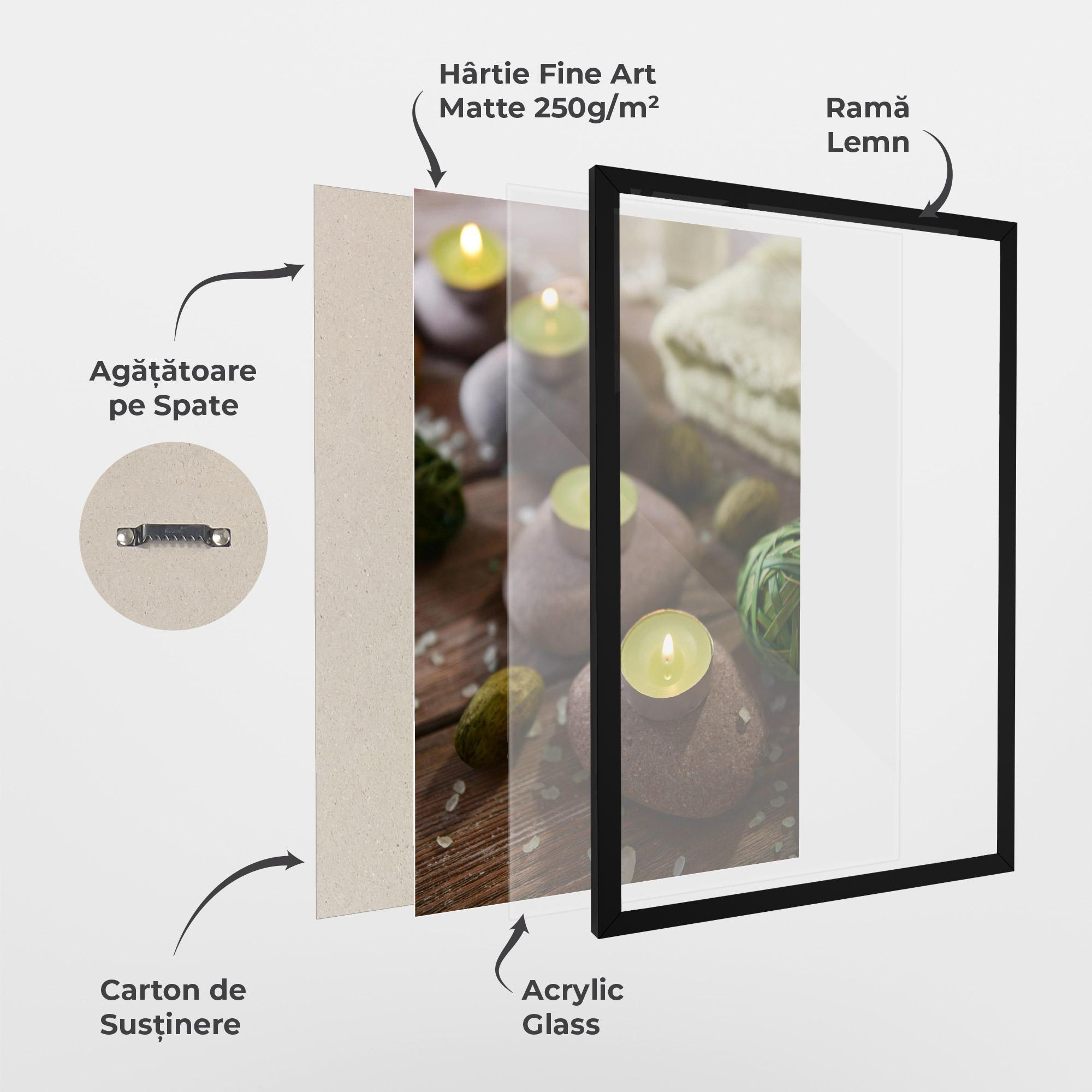 Poster Înrămat Green Candles Spa mockup 1