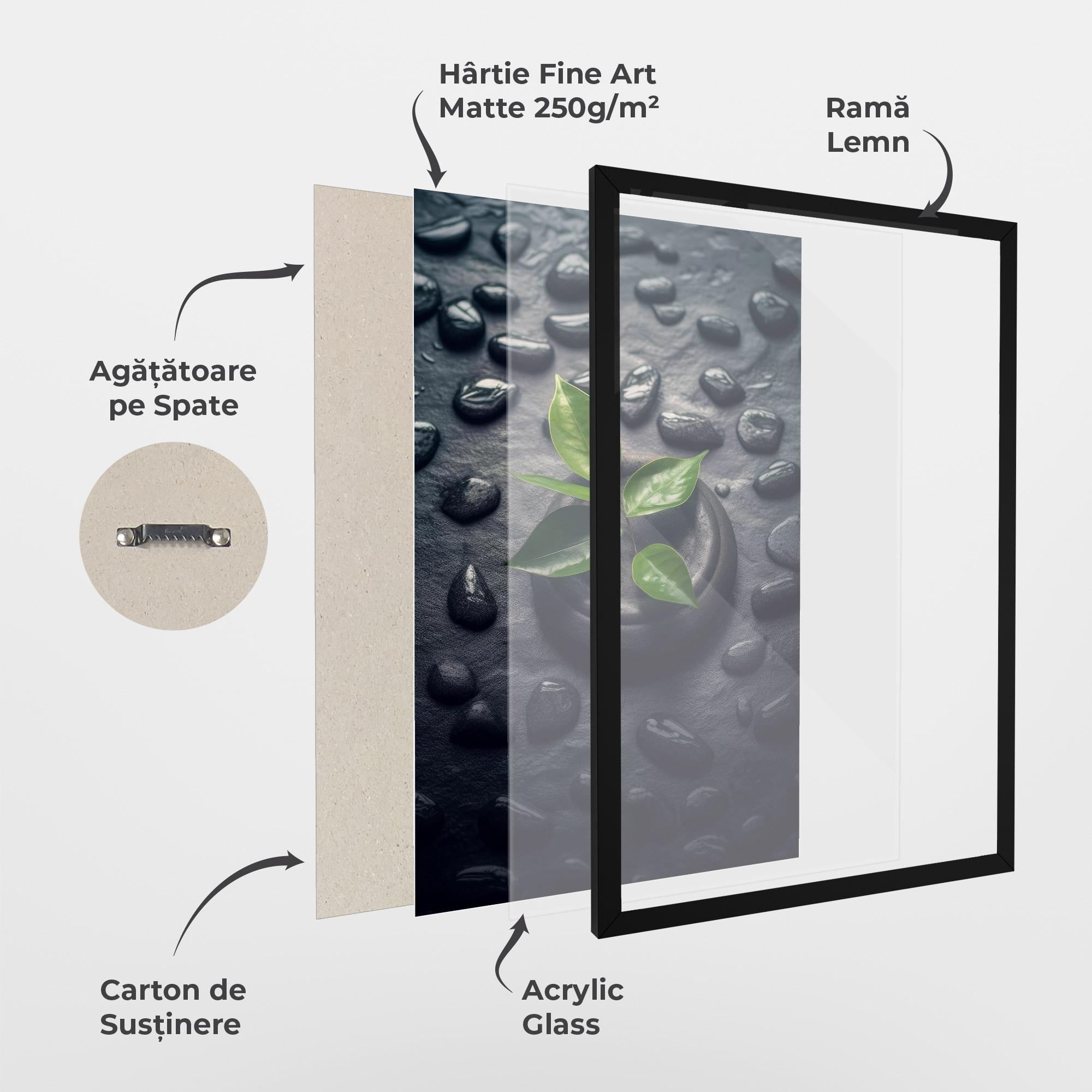 Poster Înrămat Realistic Spa Leaf mockup 1