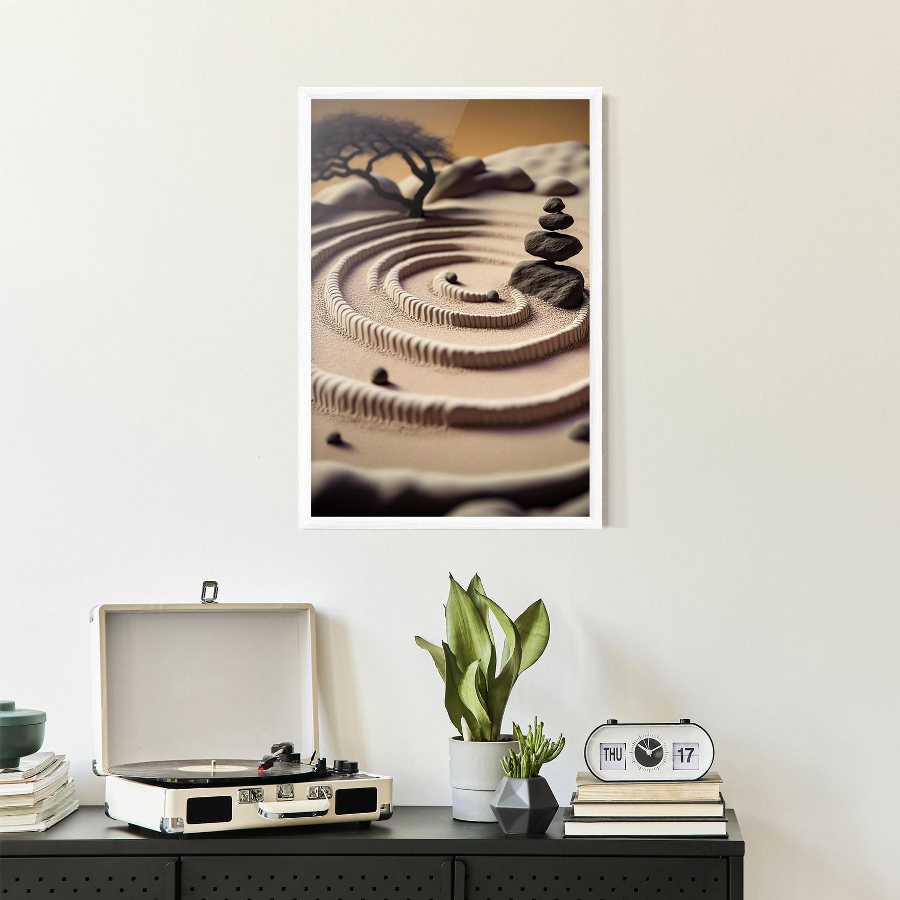 Poster Înrămat Japanese Zen Garden mockup 2