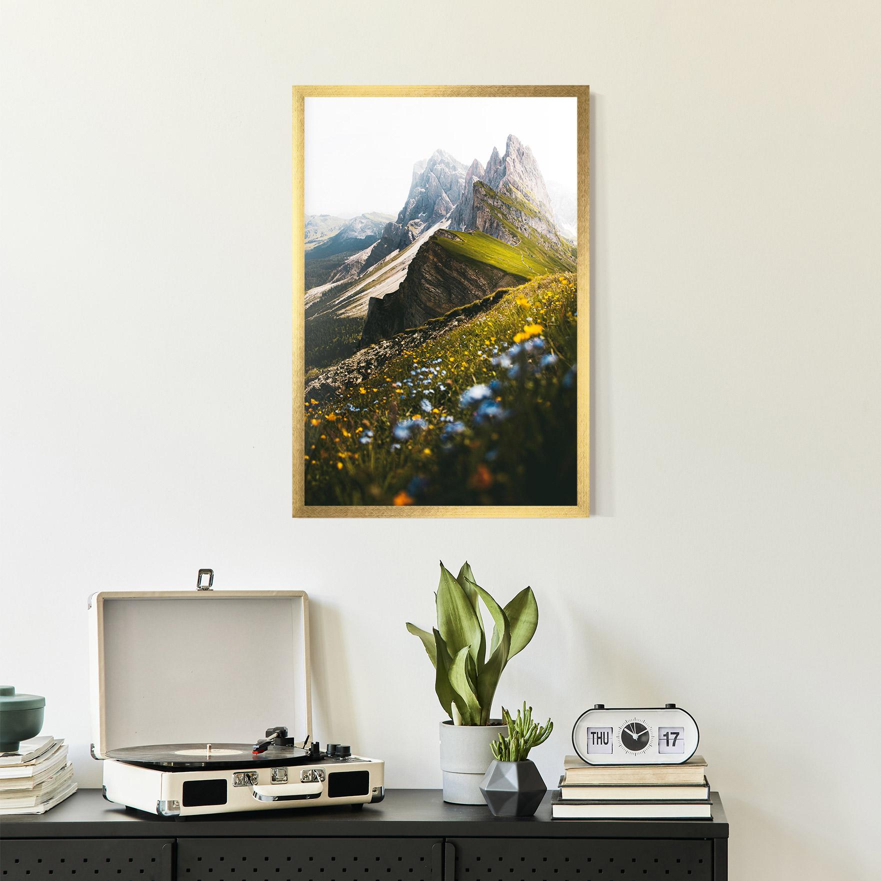 Poster Înrămat Foggy Mountain View mockup 2
