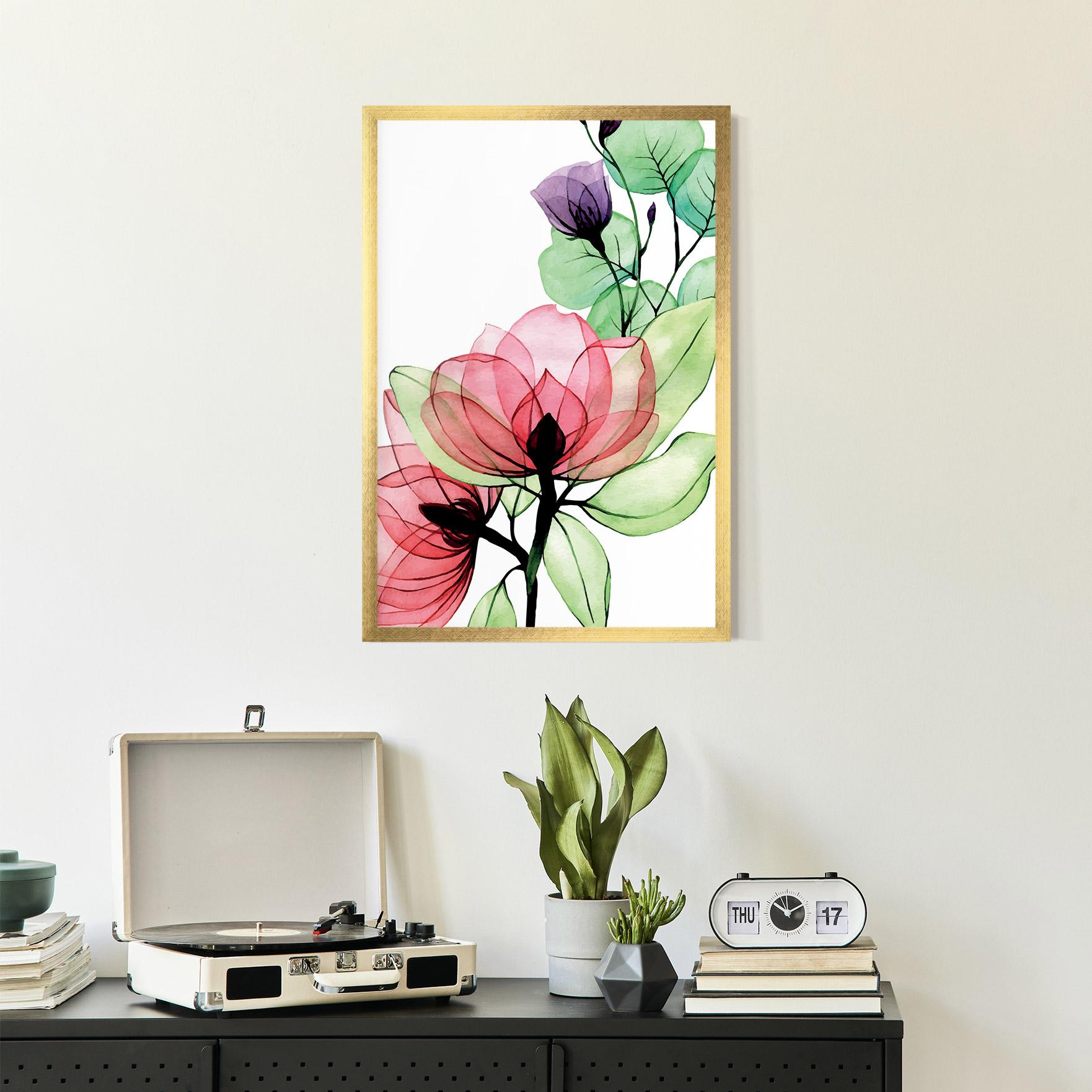 Poster Înrămat Pink Green Nature mockup 2