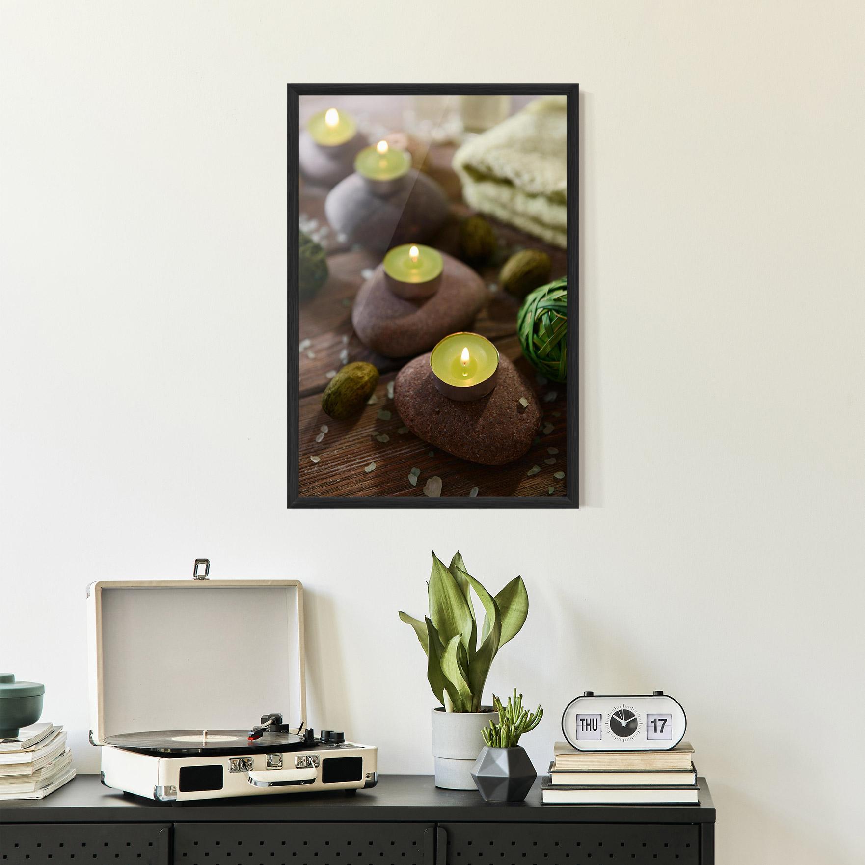 Poster Înrămat Green Candles Spa mockup 2