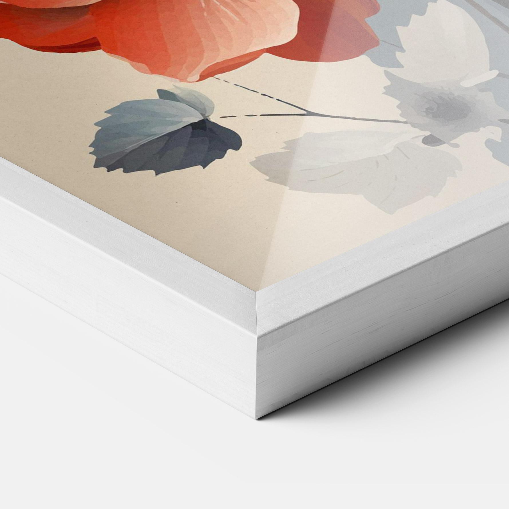 Poster Înrămat Cream Flower Nature mockup 3