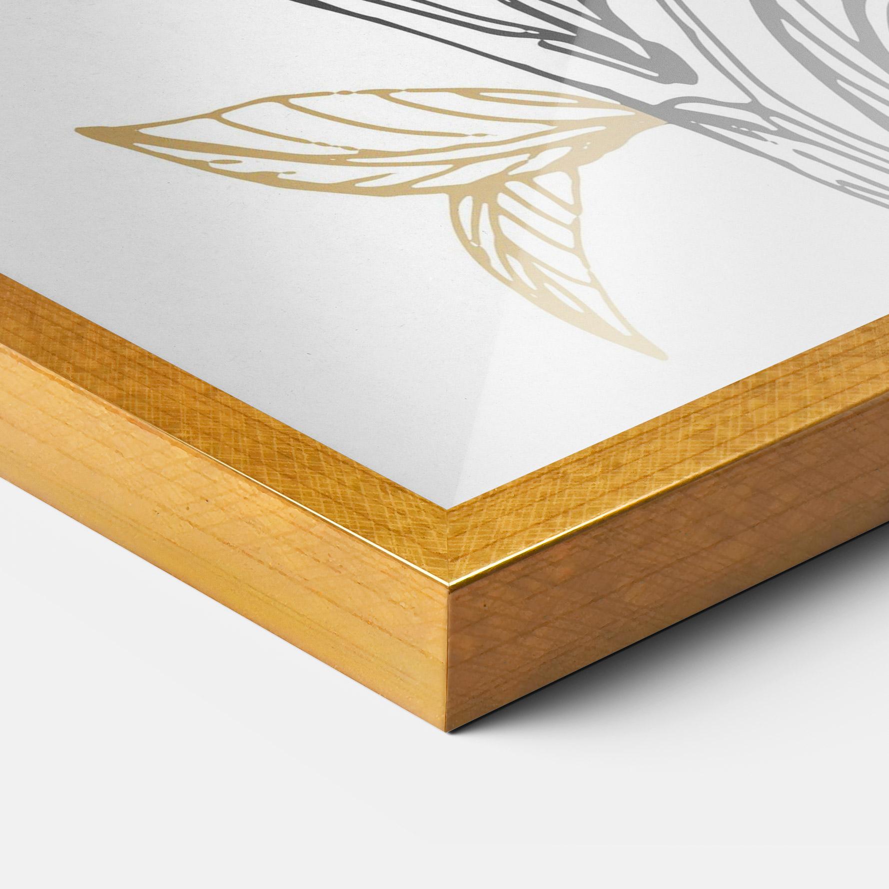 Poster Înrămat Grey Moon Flowers mockup 3