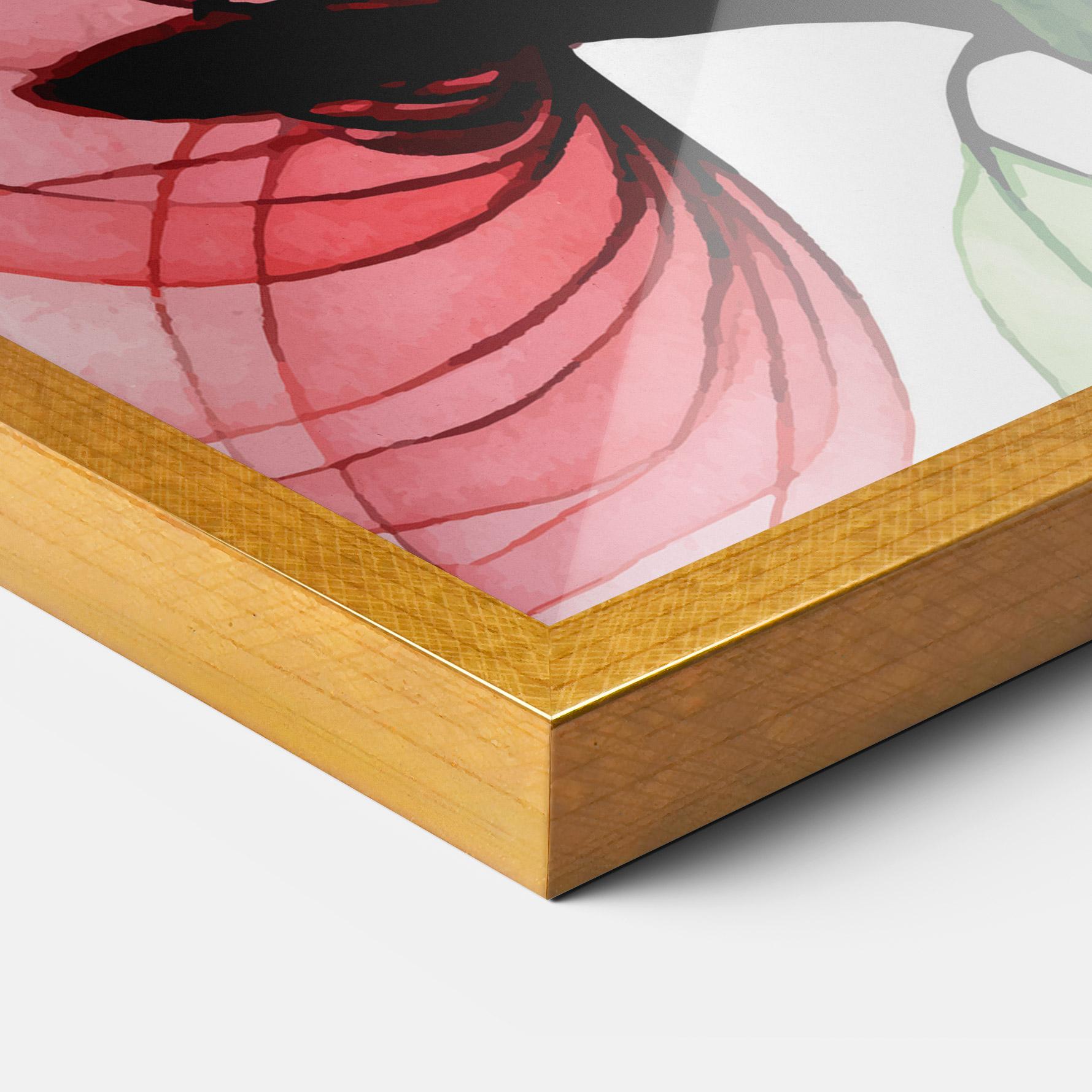 Poster Înrămat Pink Green Nature mockup 3