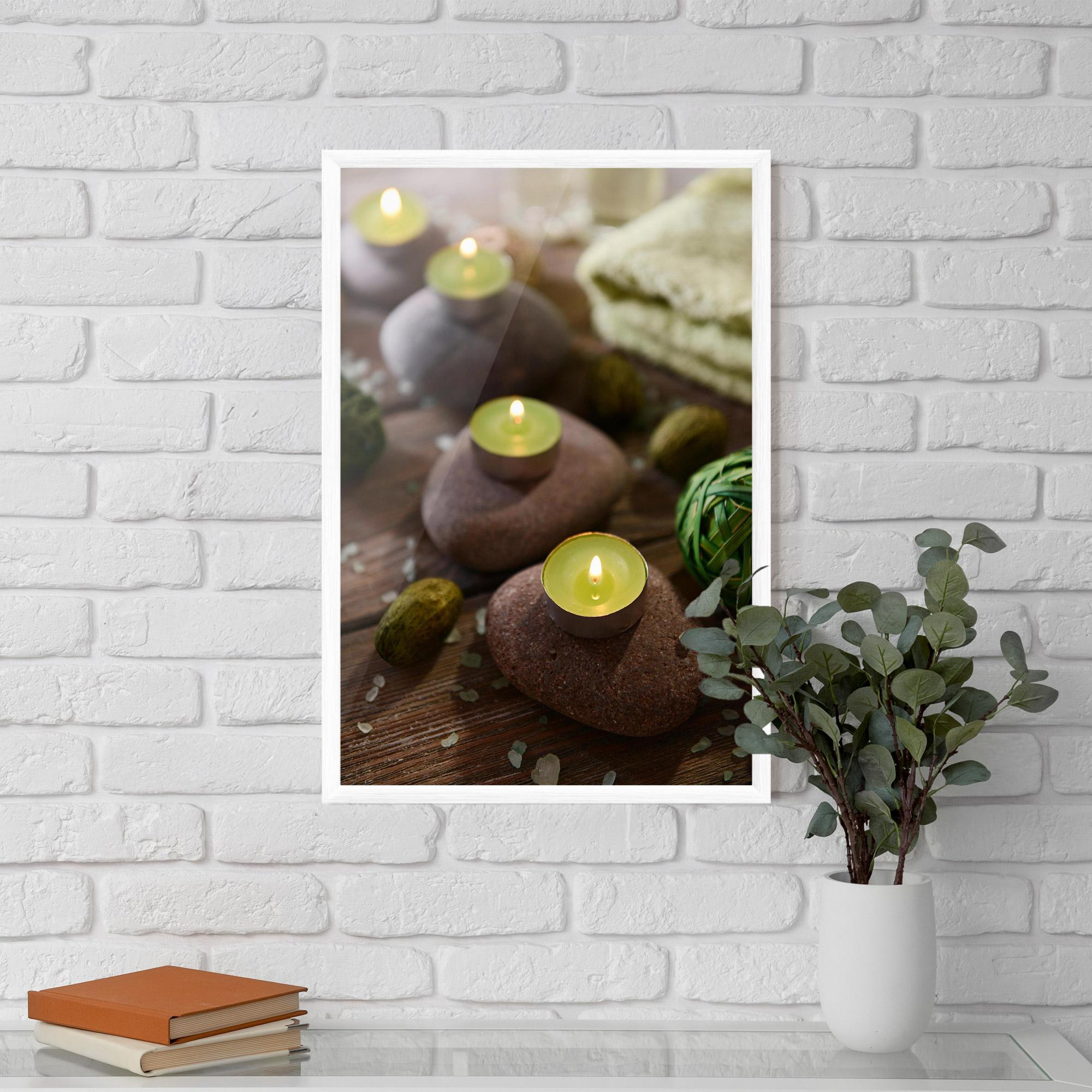 Poster Înrămat Green Candles Spa mockup 5