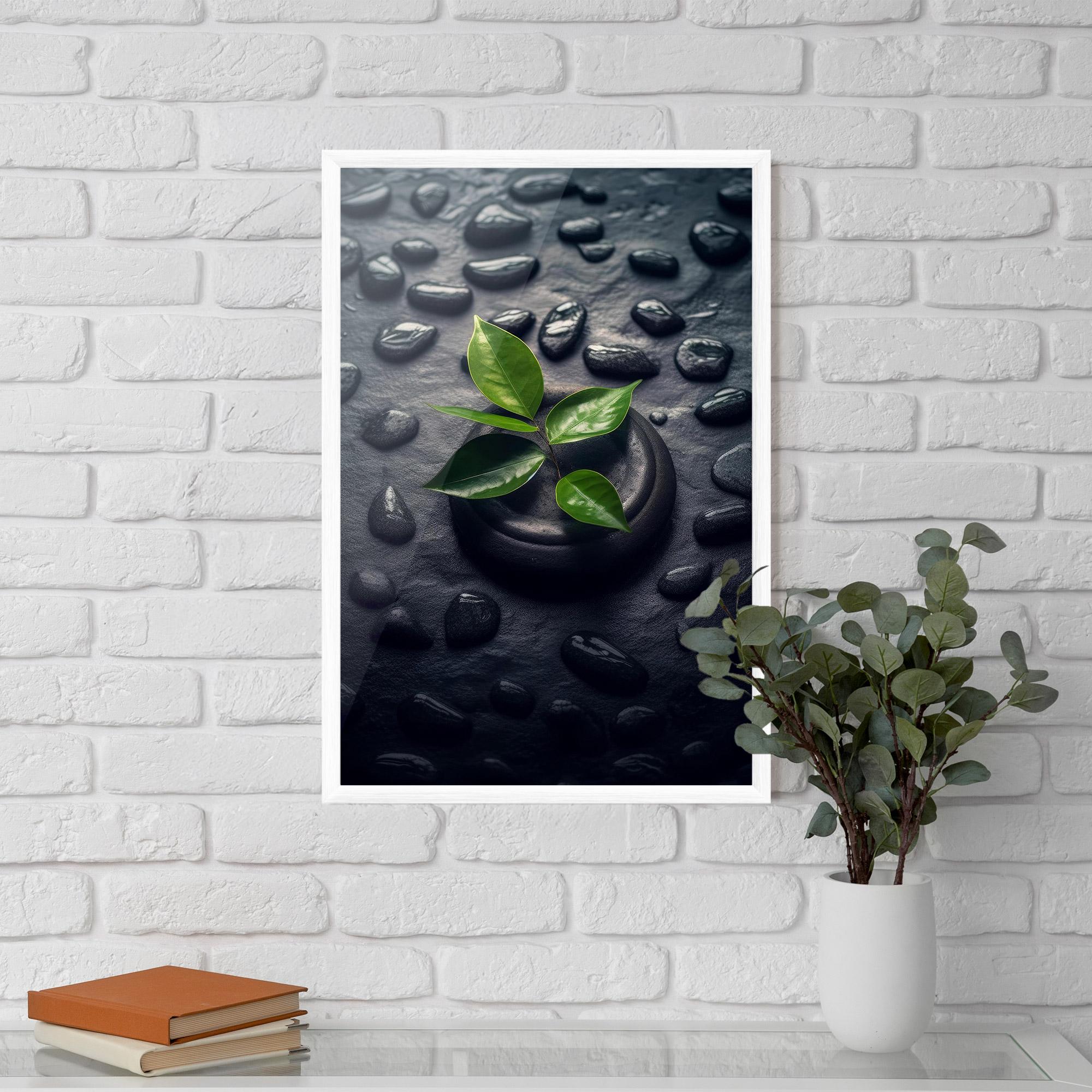 Poster Înrămat Realistic Spa Leaf mockup 5