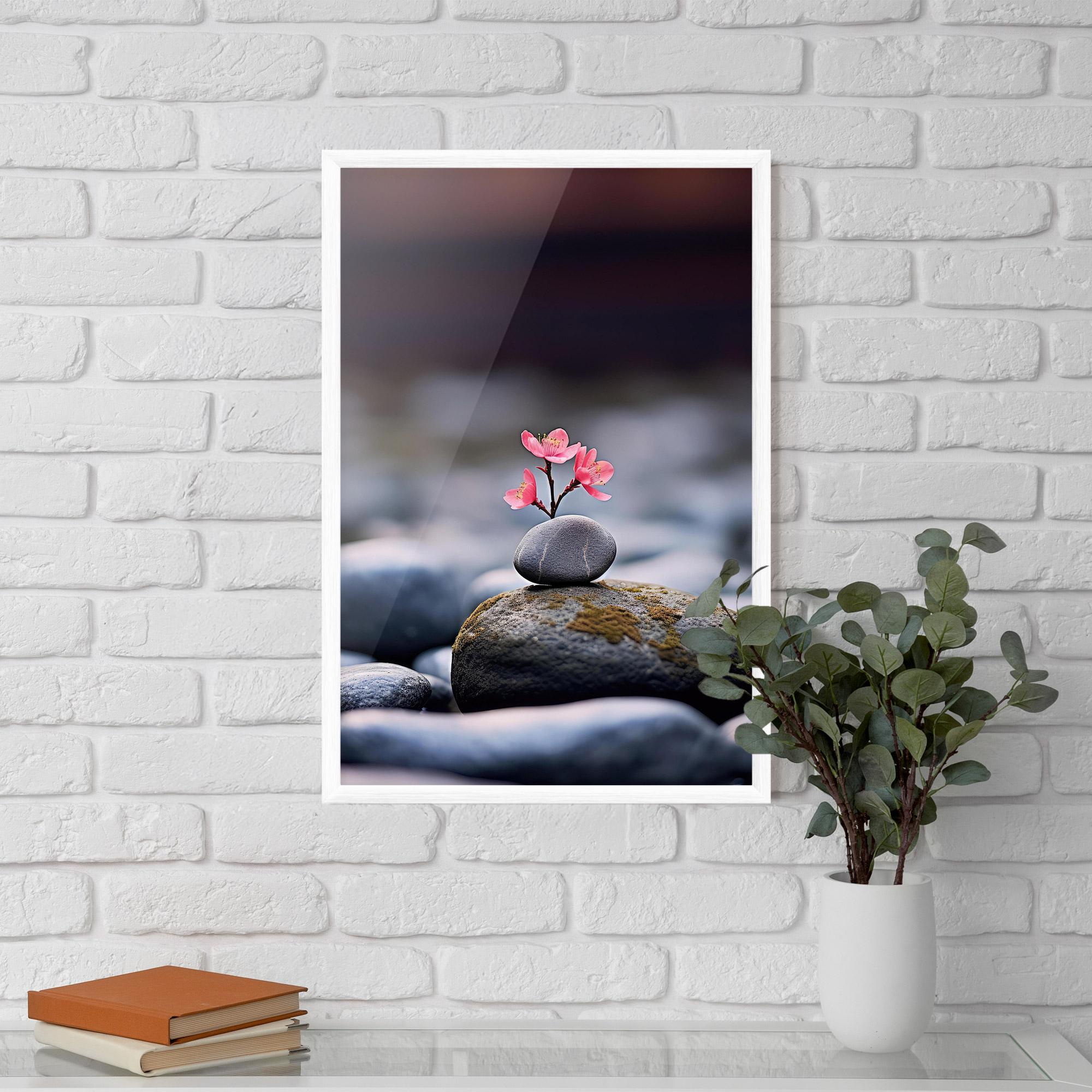 Poster Înrămat Tiny Flower Rock mockup 5