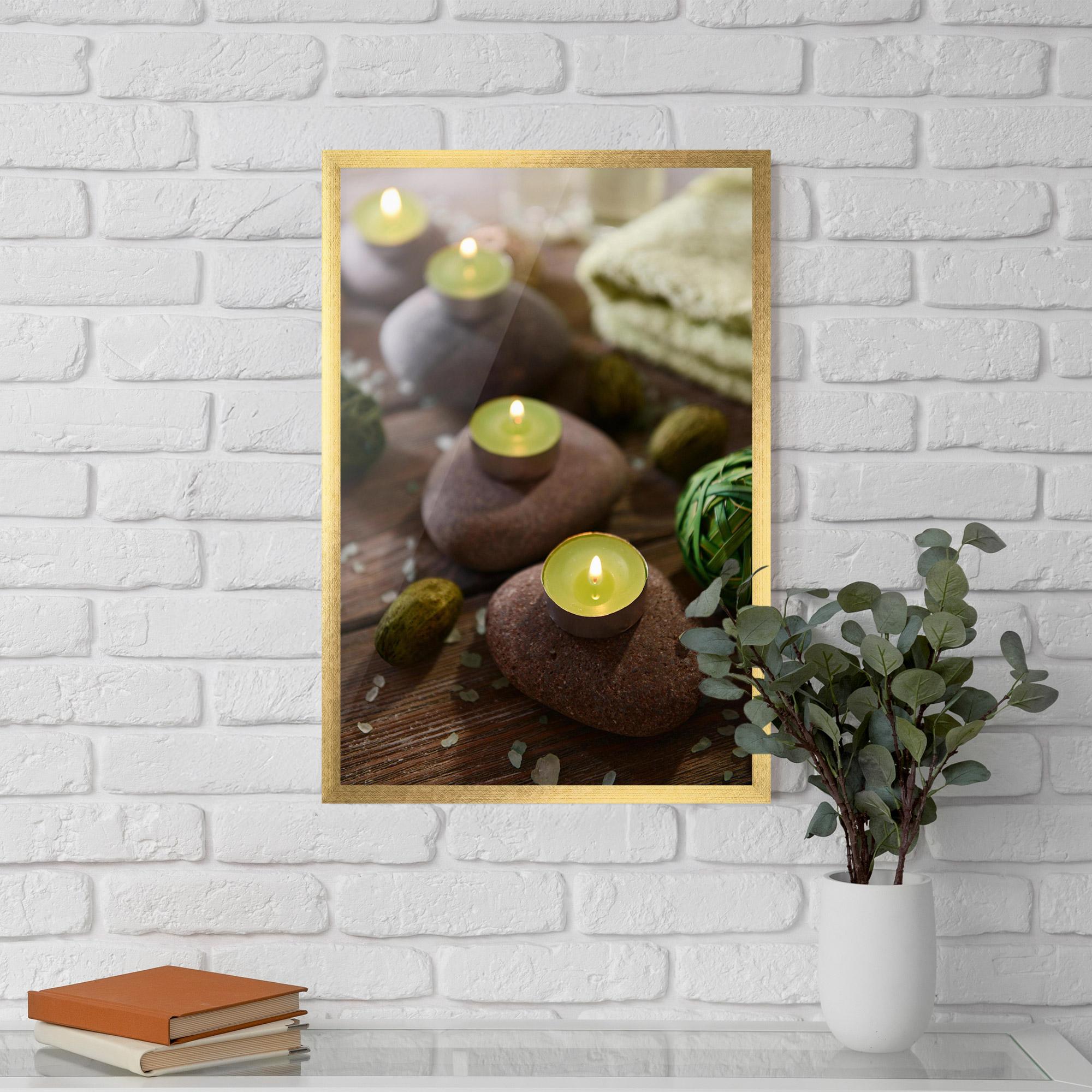 Poster Înrămat Green Candles Spa mockup 5