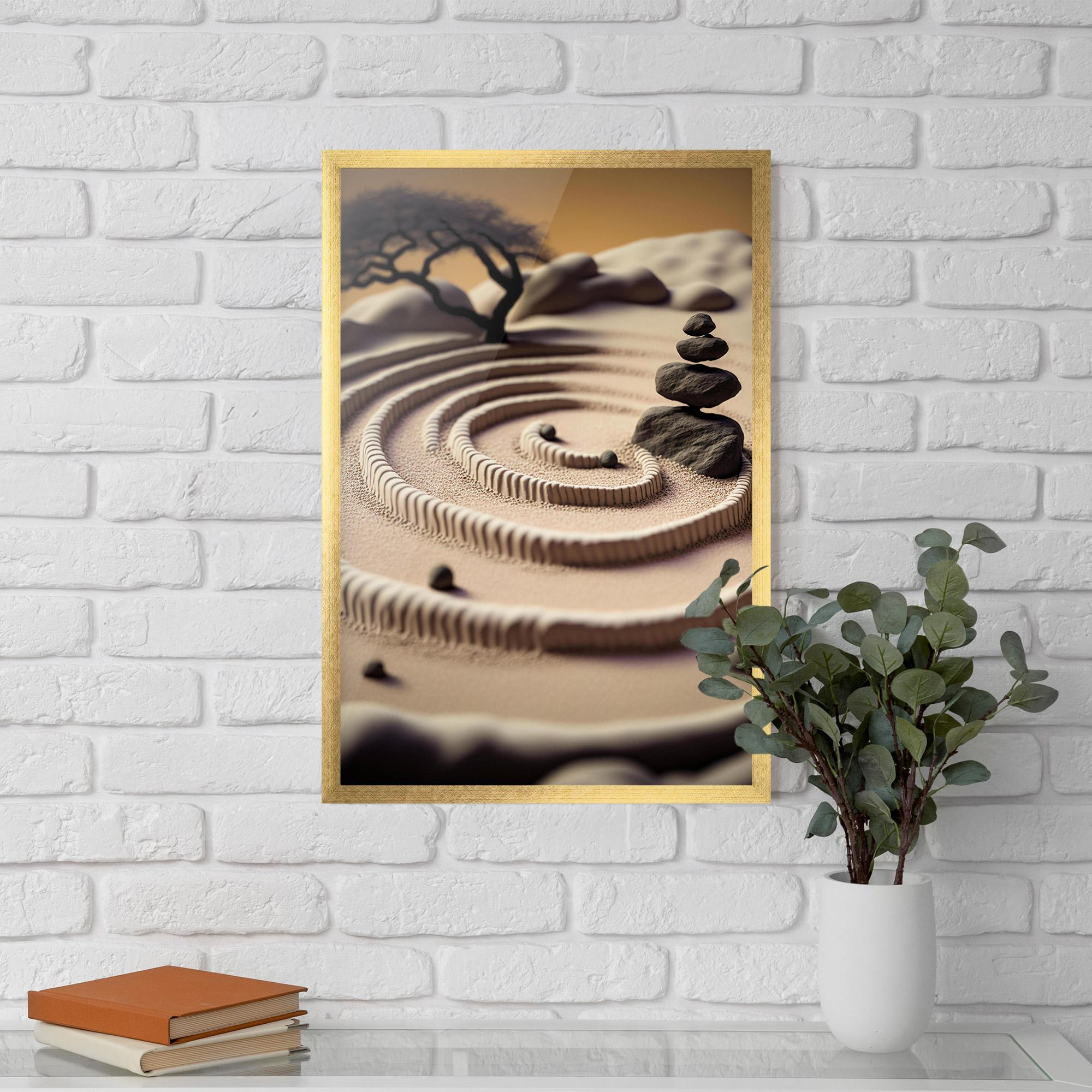 Poster Înrămat Japanese Zen Garden mockup 5
