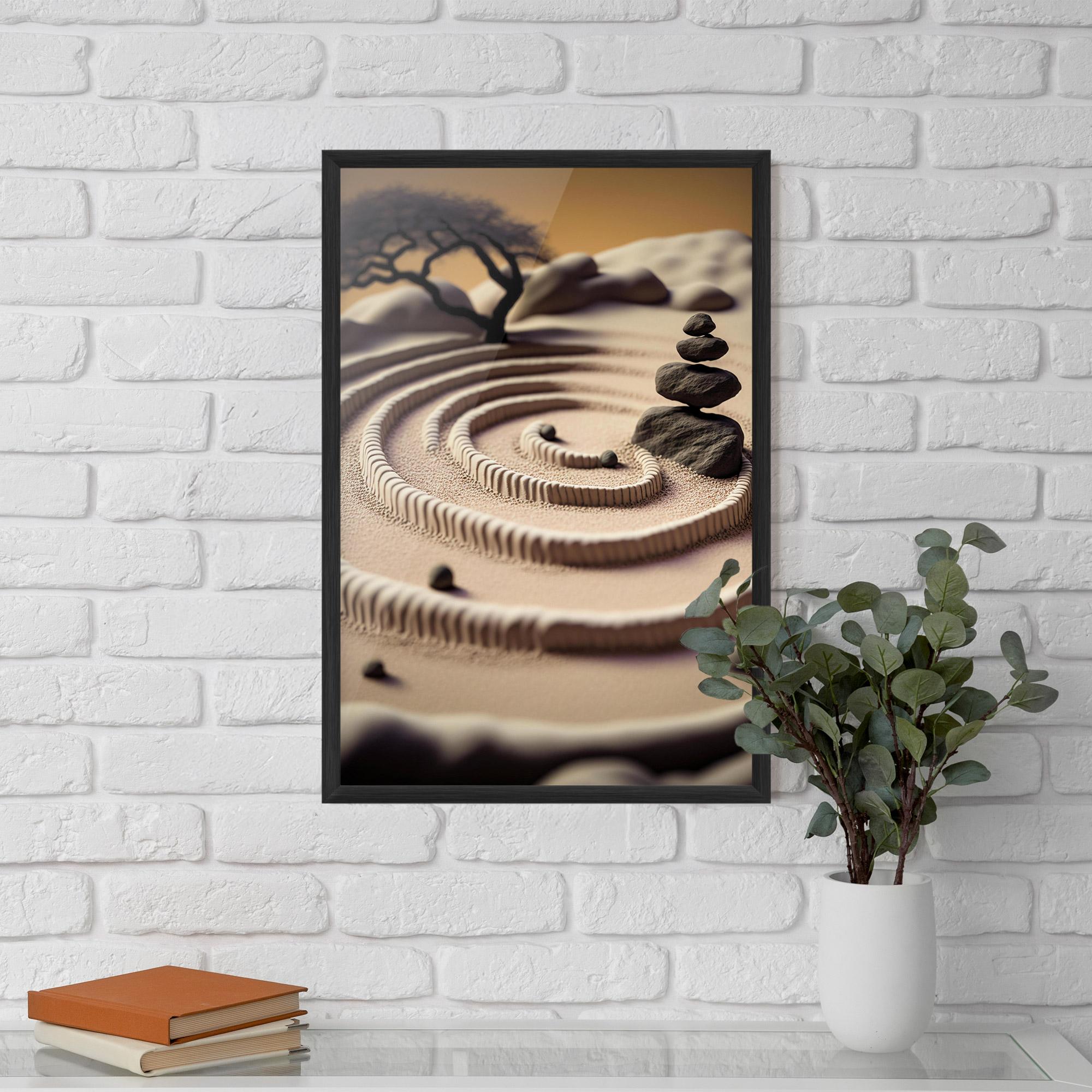 Poster Înrămat Japanese Zen Garden mockup 5