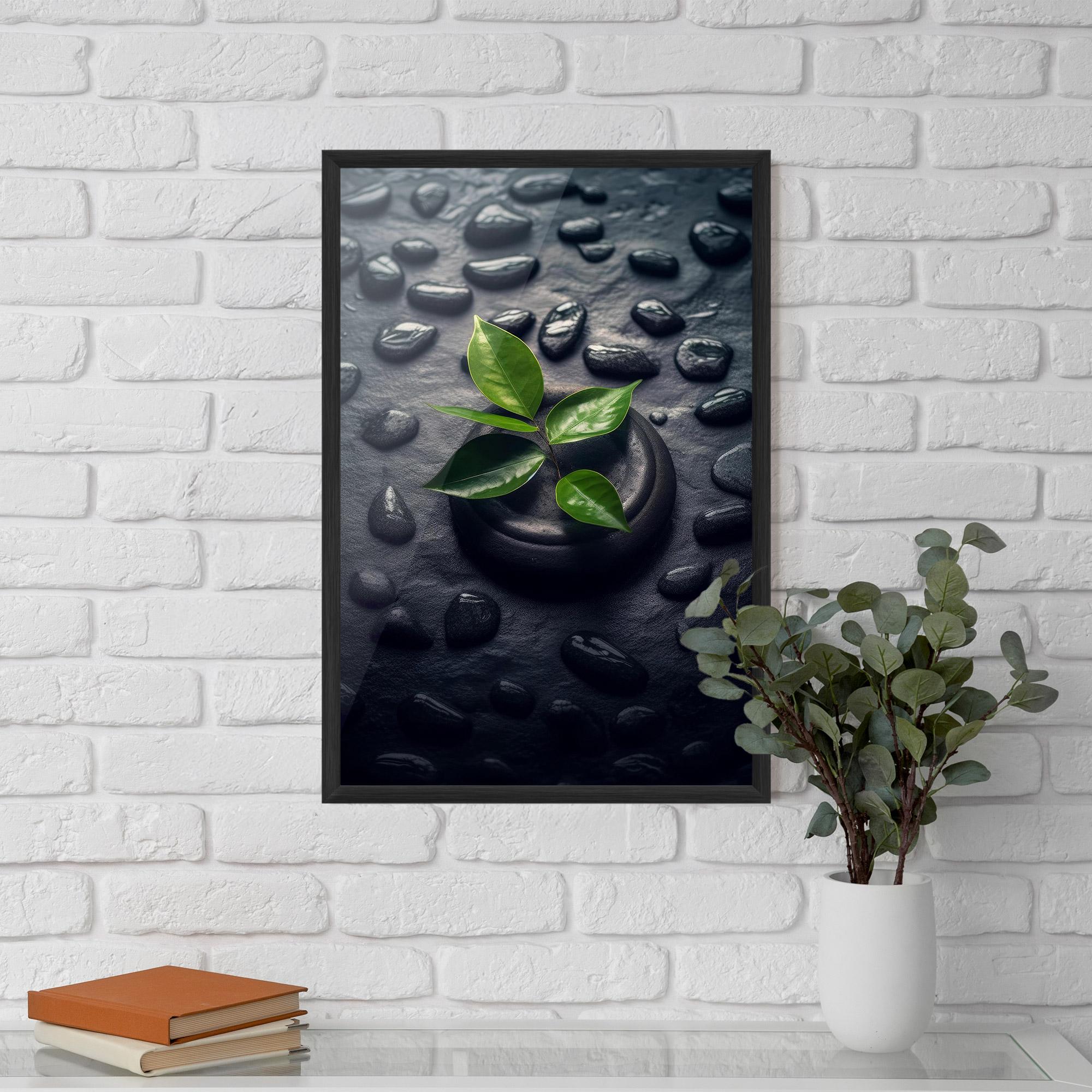 Poster Înrămat Realistic Spa Leaf mockup 5