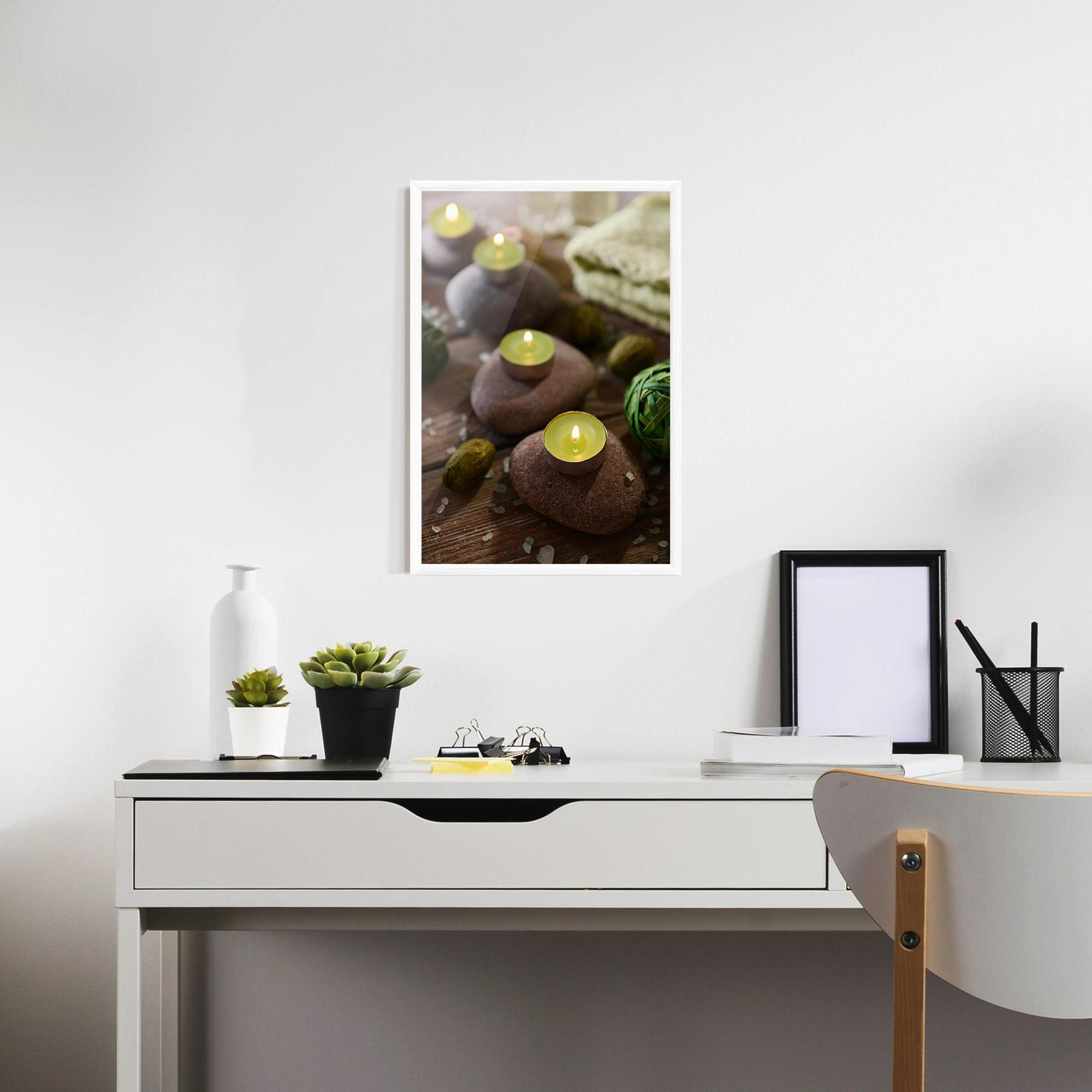 Poster Înrămat Green Candles Spa mockup 7