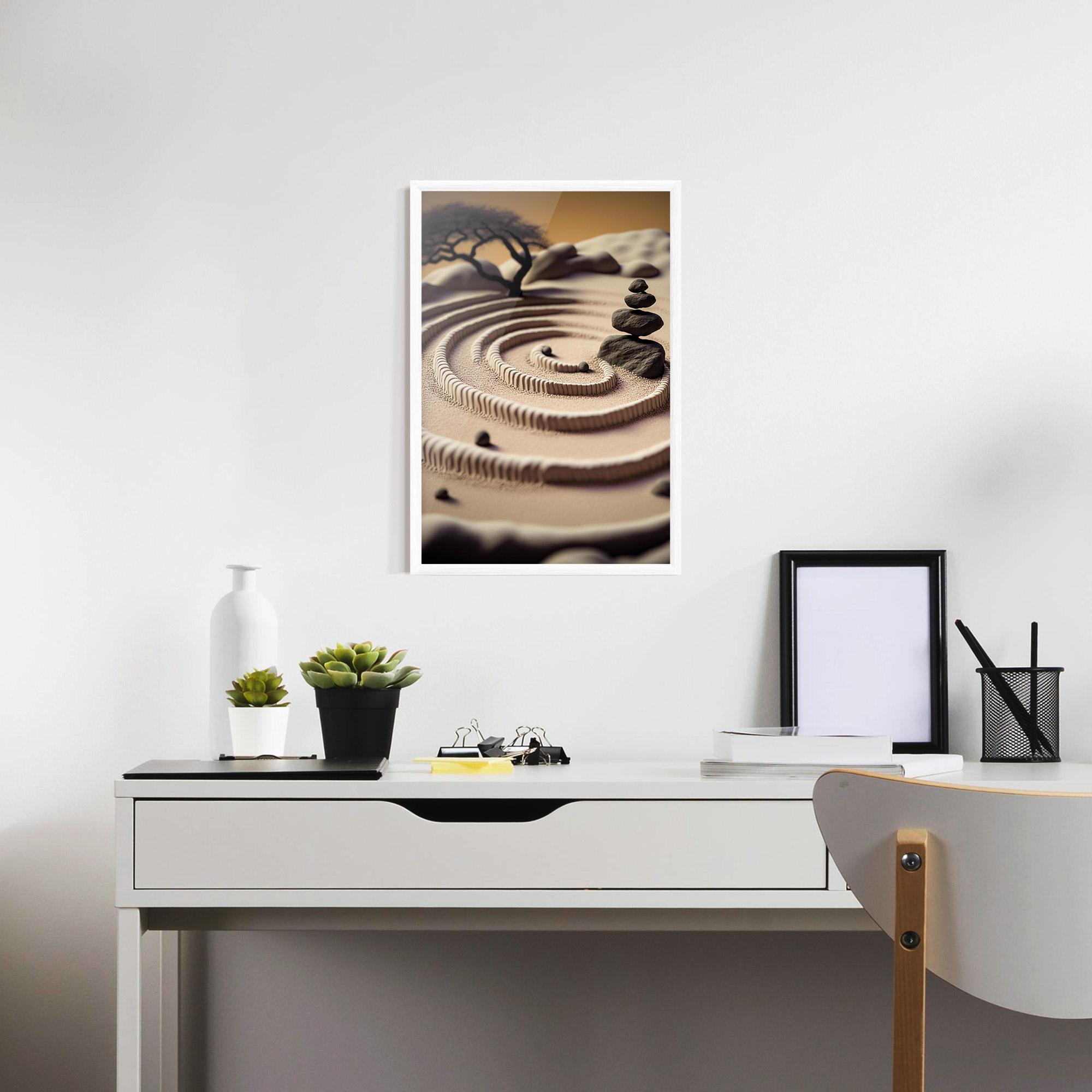 Poster Înrămat Japanese Zen Garden mockup 7
