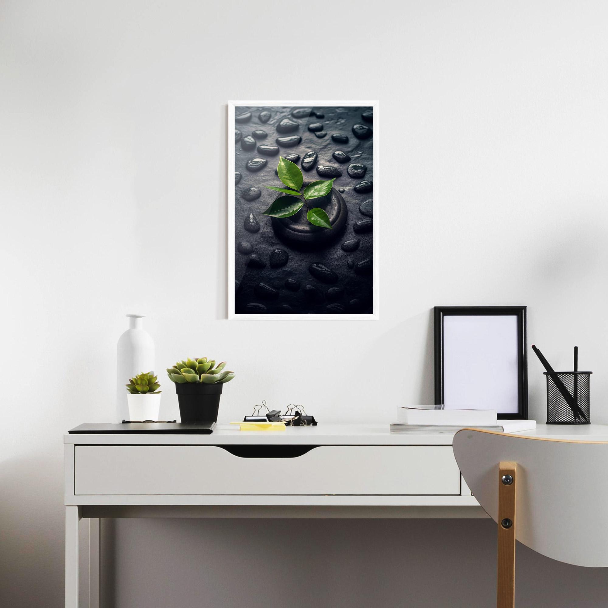 Poster Înrămat Realistic Spa Leaf mockup 7