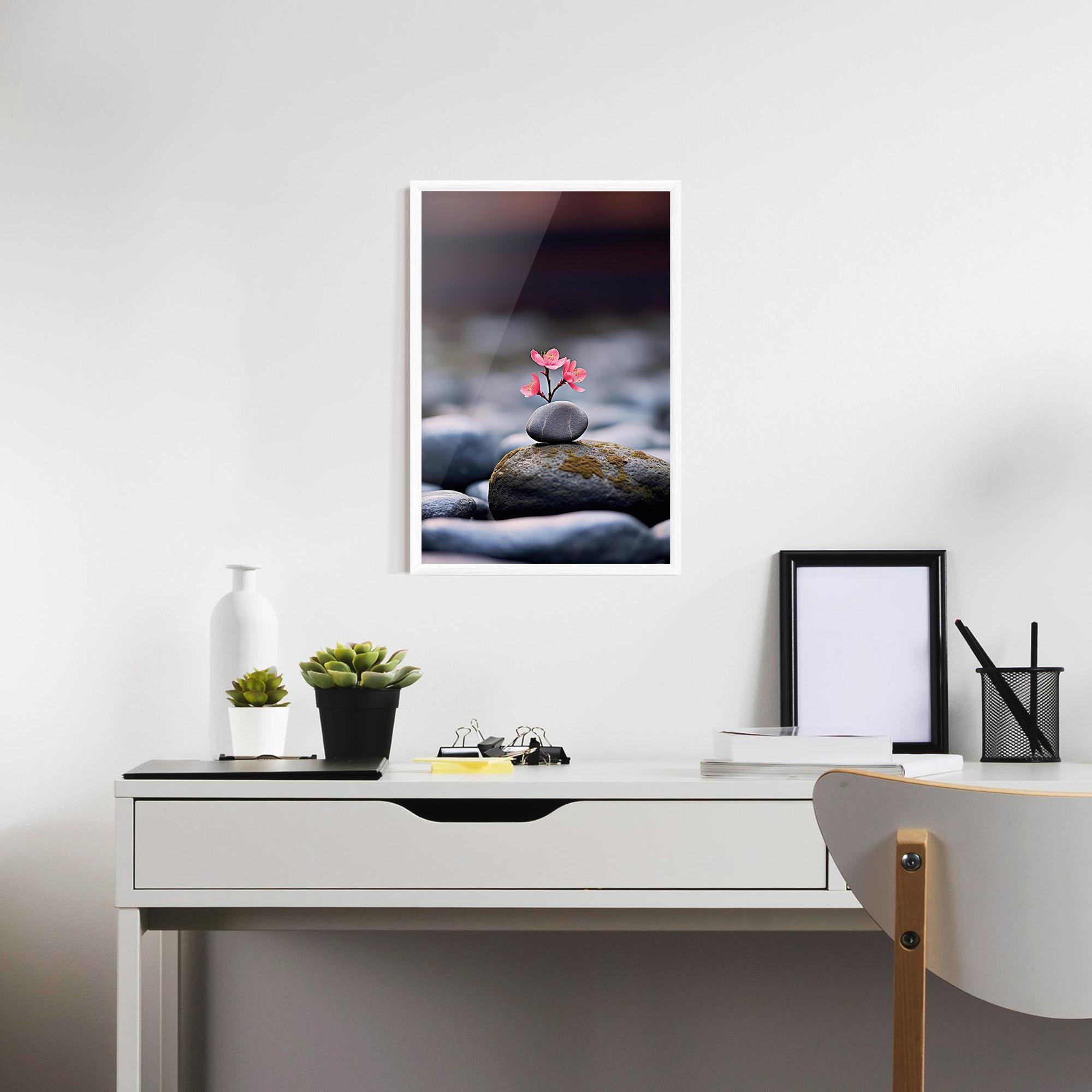 Poster Înrămat Tiny Flower Rock mockup 7