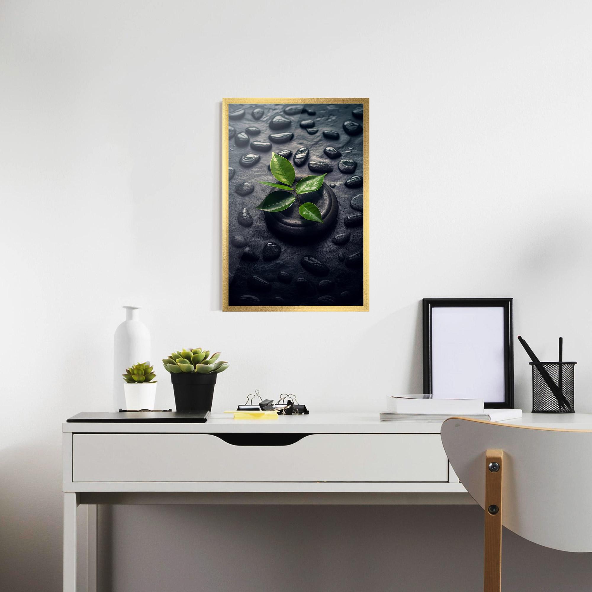 Poster Înrămat Realistic Spa Leaf mockup 7