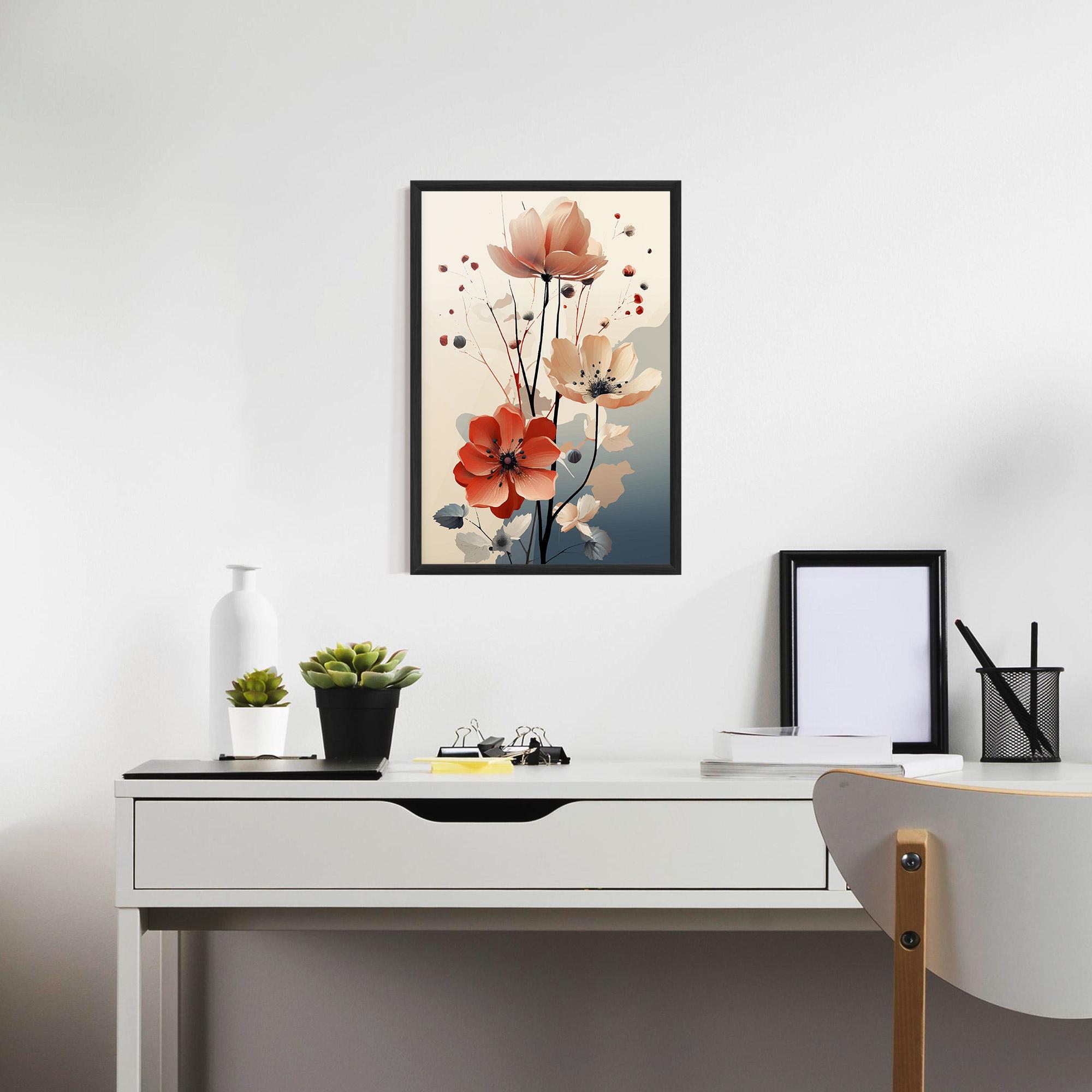 Poster Înrămat Cream Flower Nature mockup 7