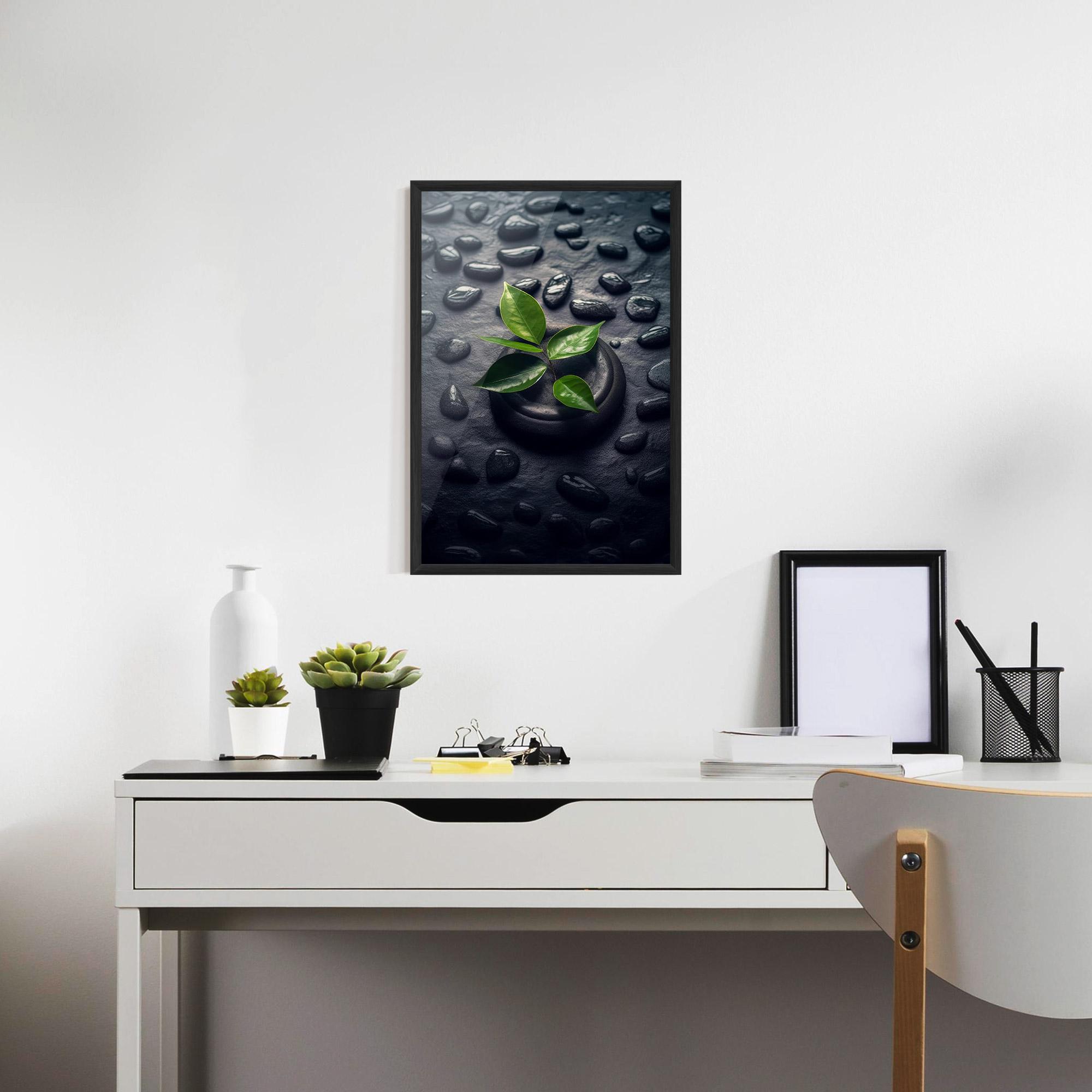 Poster Înrămat Realistic Spa Leaf mockup 7