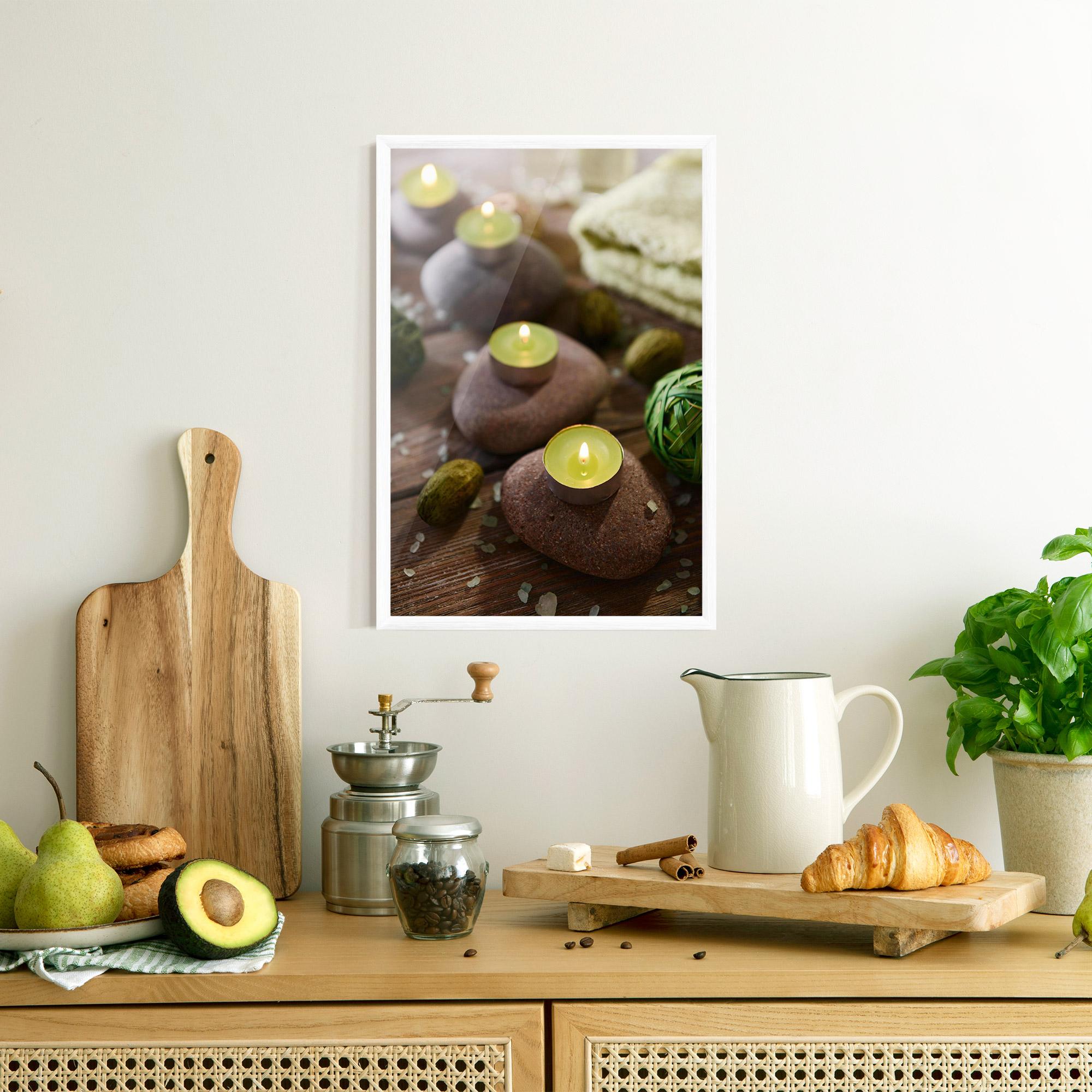 Poster Înrămat Green Candles Spa mockup 8