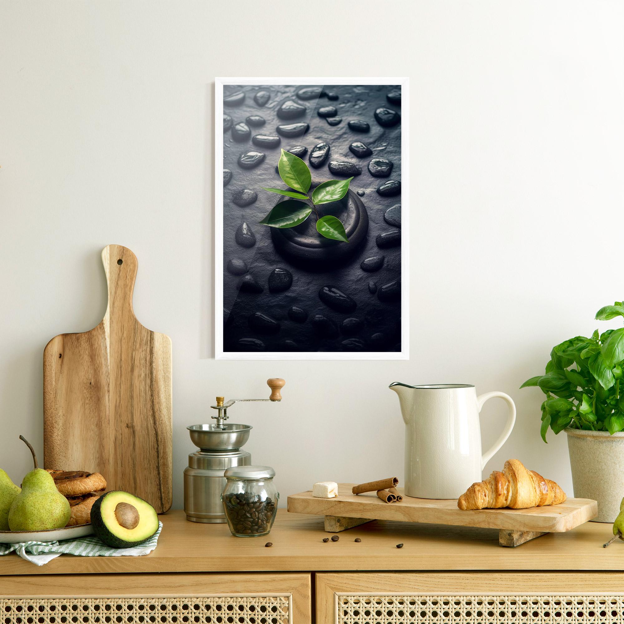 Poster Înrămat Realistic Spa Leaf mockup 8