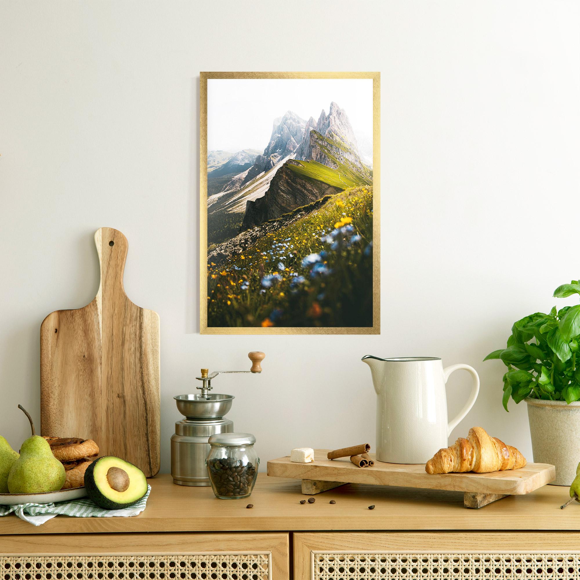 Poster Înrămat Foggy Mountain View mockup 8
