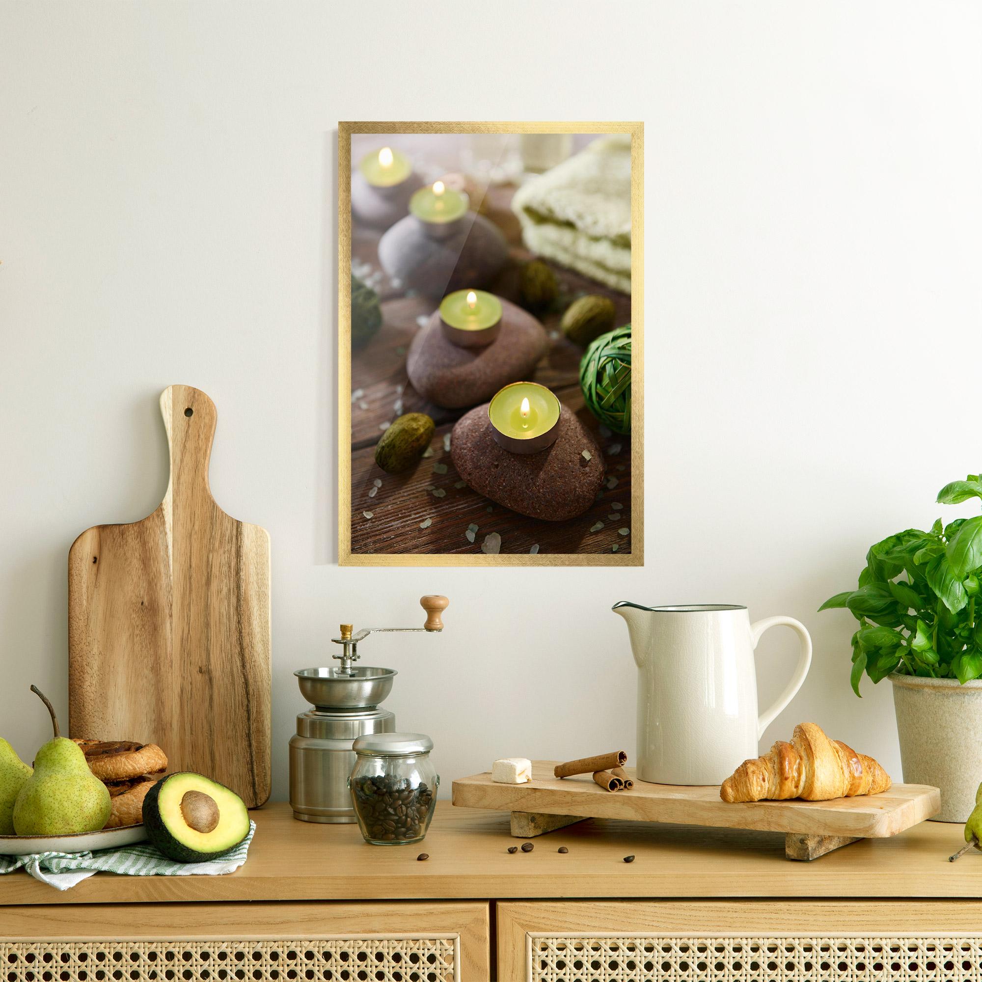 Poster Înrămat Green Candles Spa mockup 8