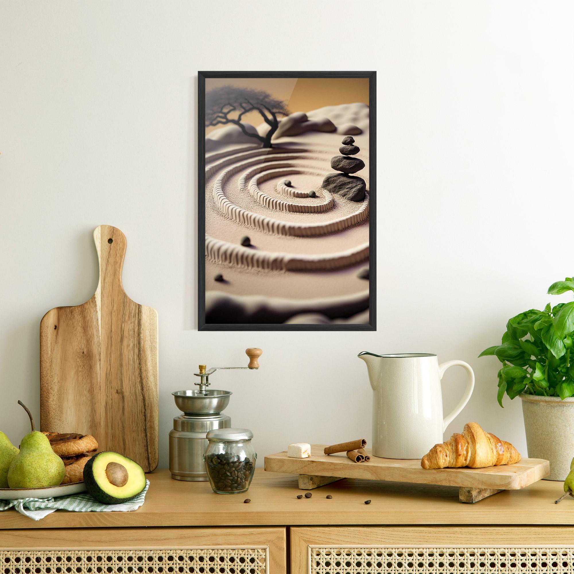 Poster Înrămat Japanese Zen Garden mockup 8