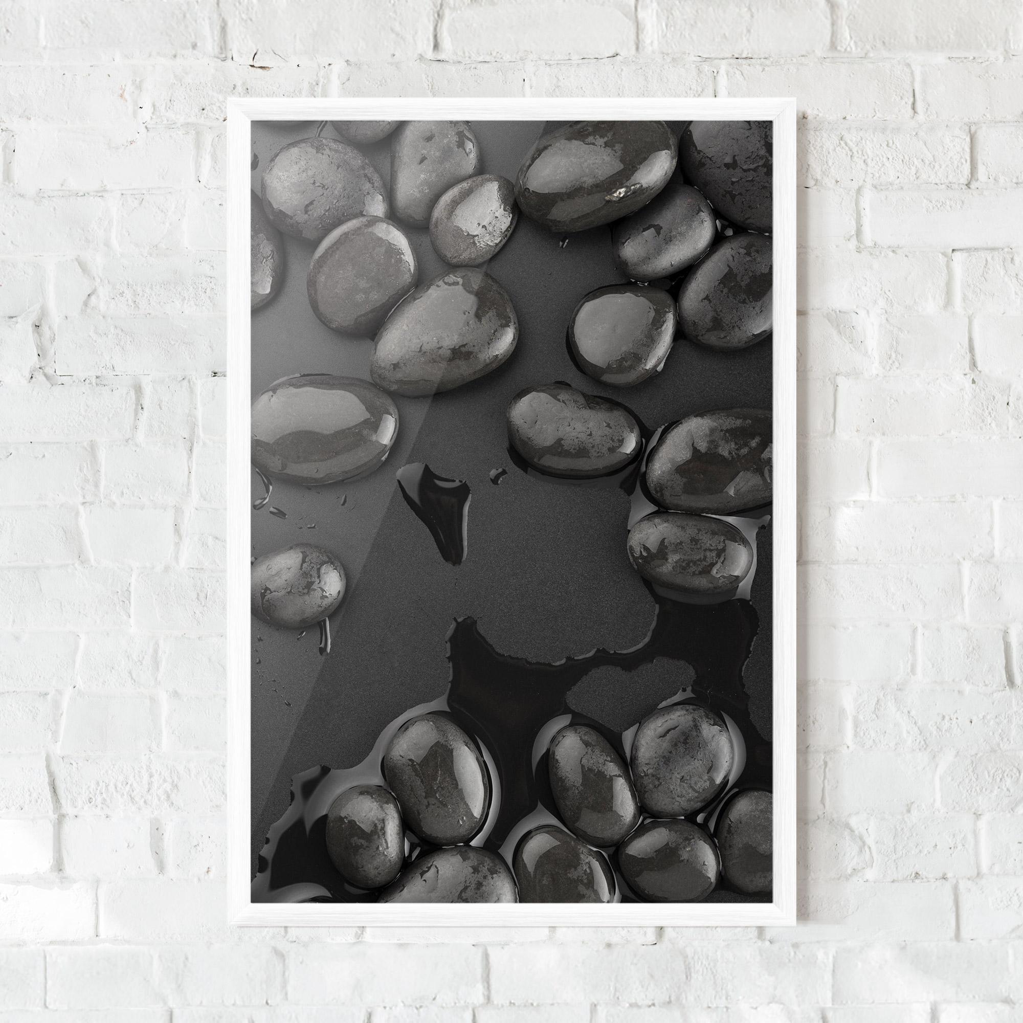 Poster Înrămat Grey Shiny Stones mockup 0