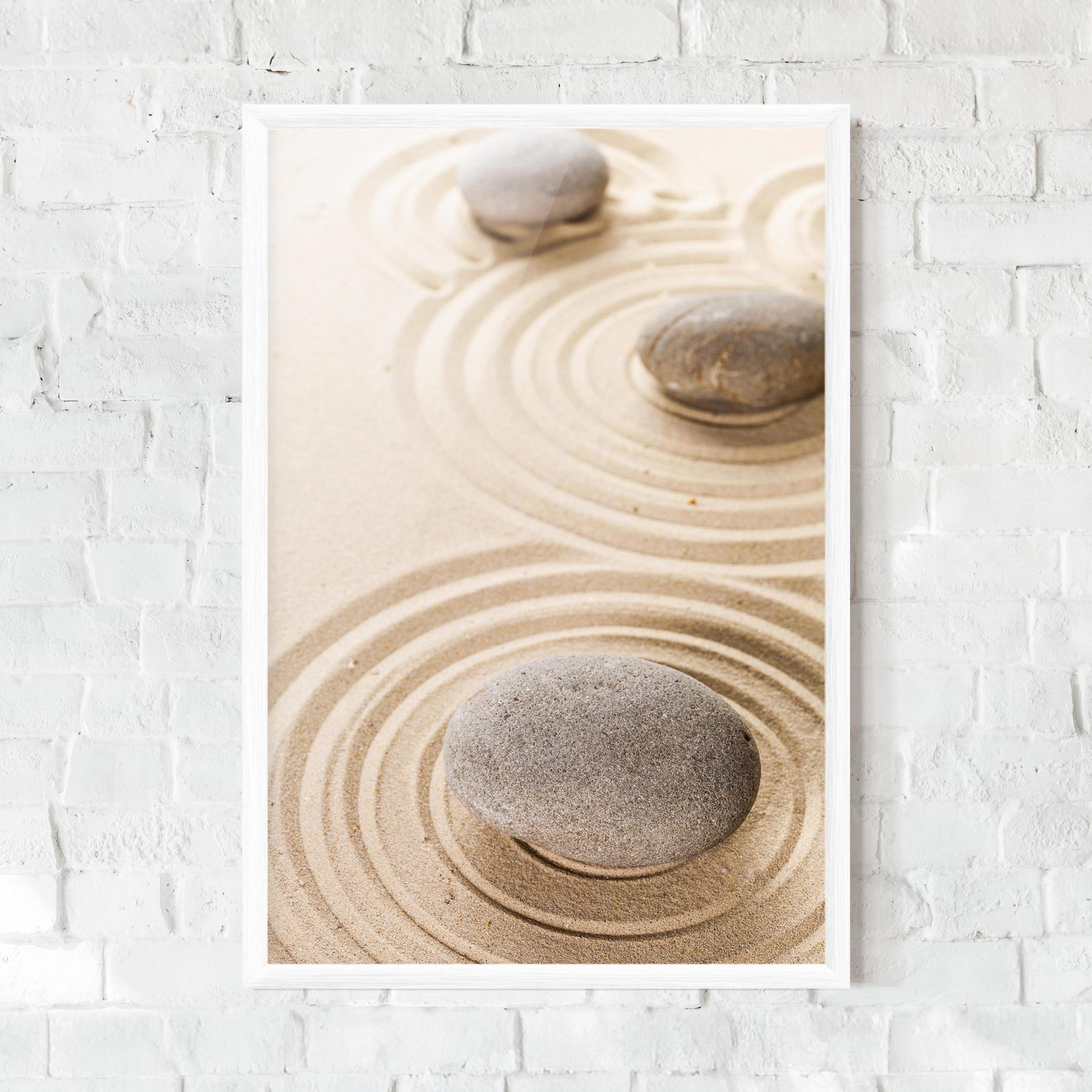 Poster Înrămat Meditation Cream Stone mockup 0