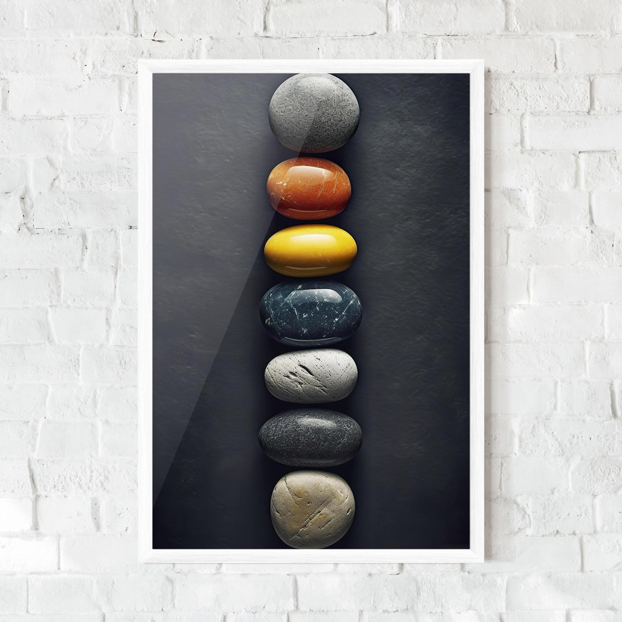 Poster Înrămat Zen Colorful Stones mockup 0