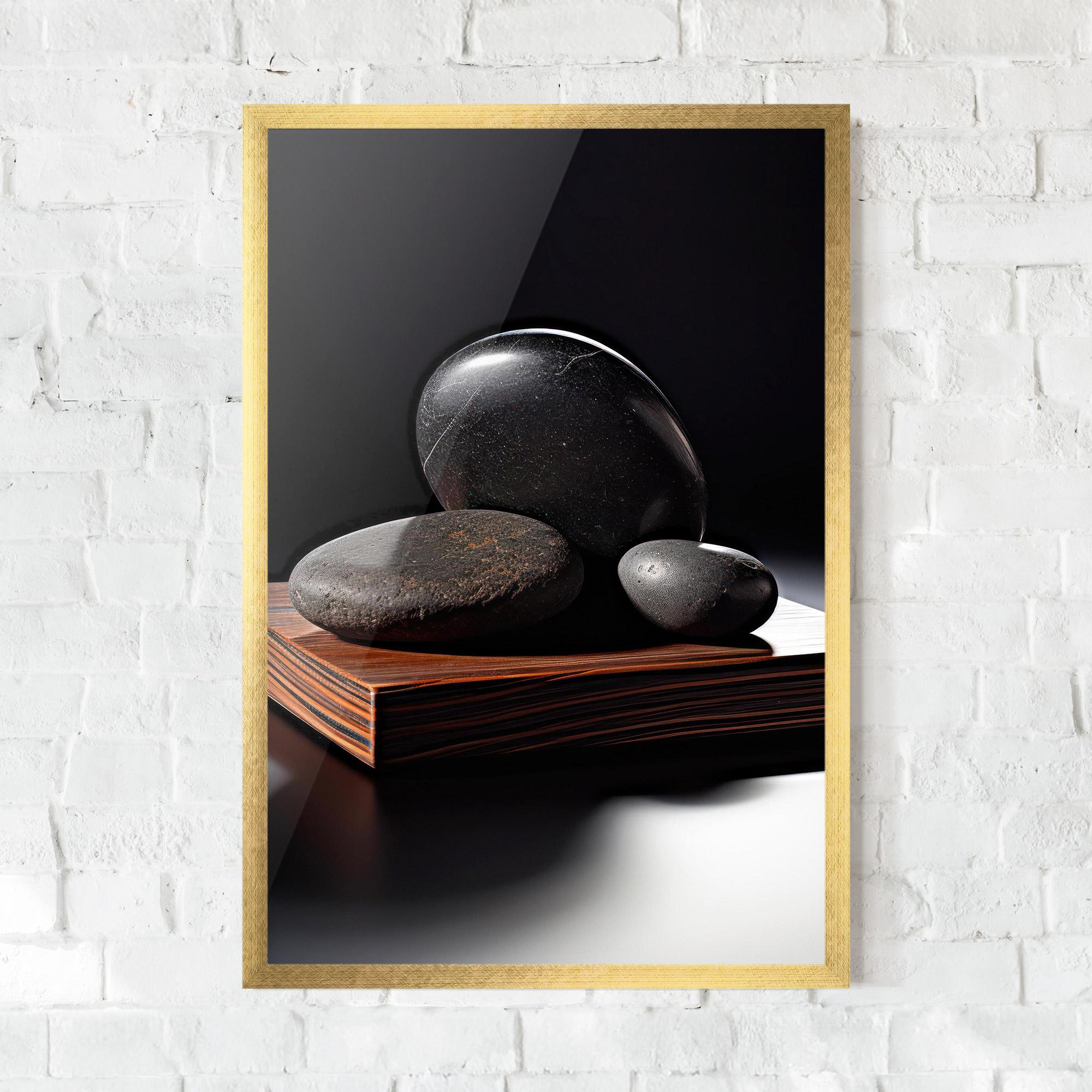 Poster Înrămat Black Zen Stones mockup 0