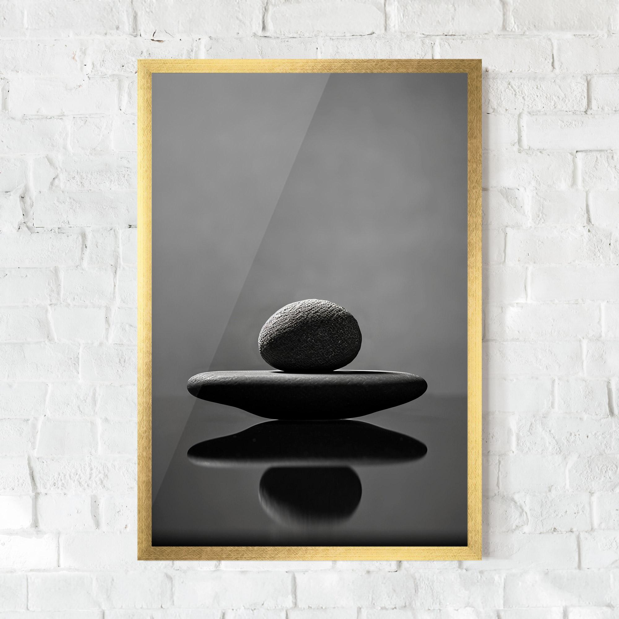 Poster Înrămat Minimalistic Zen Stone mockup 0