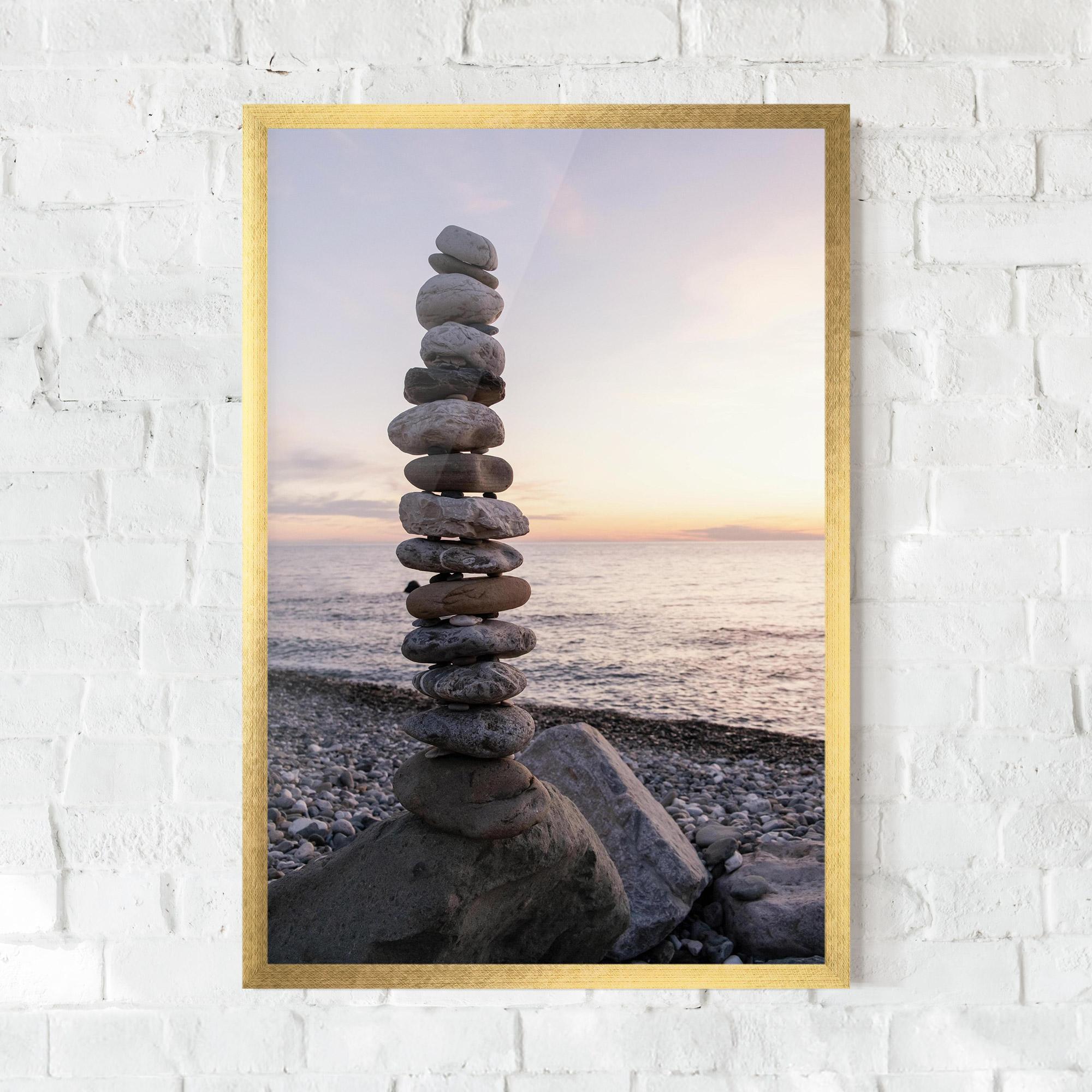 Poster Înrămat Pebbles Seaside mockup 0