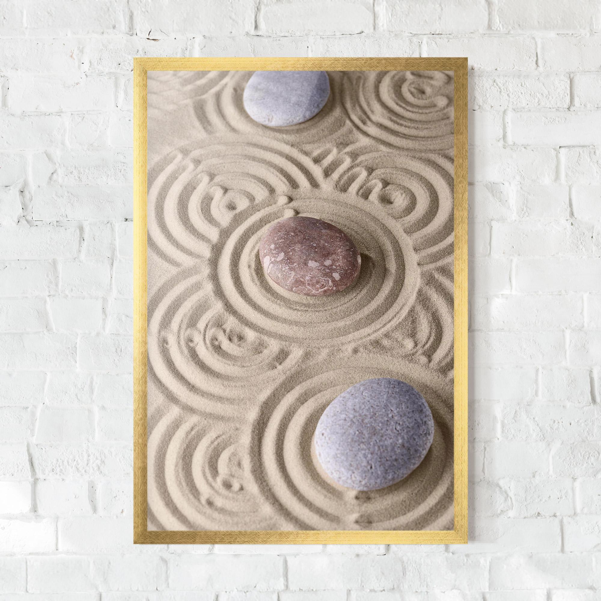 Poster Înrămat Smooth Lines Stones mockup 0