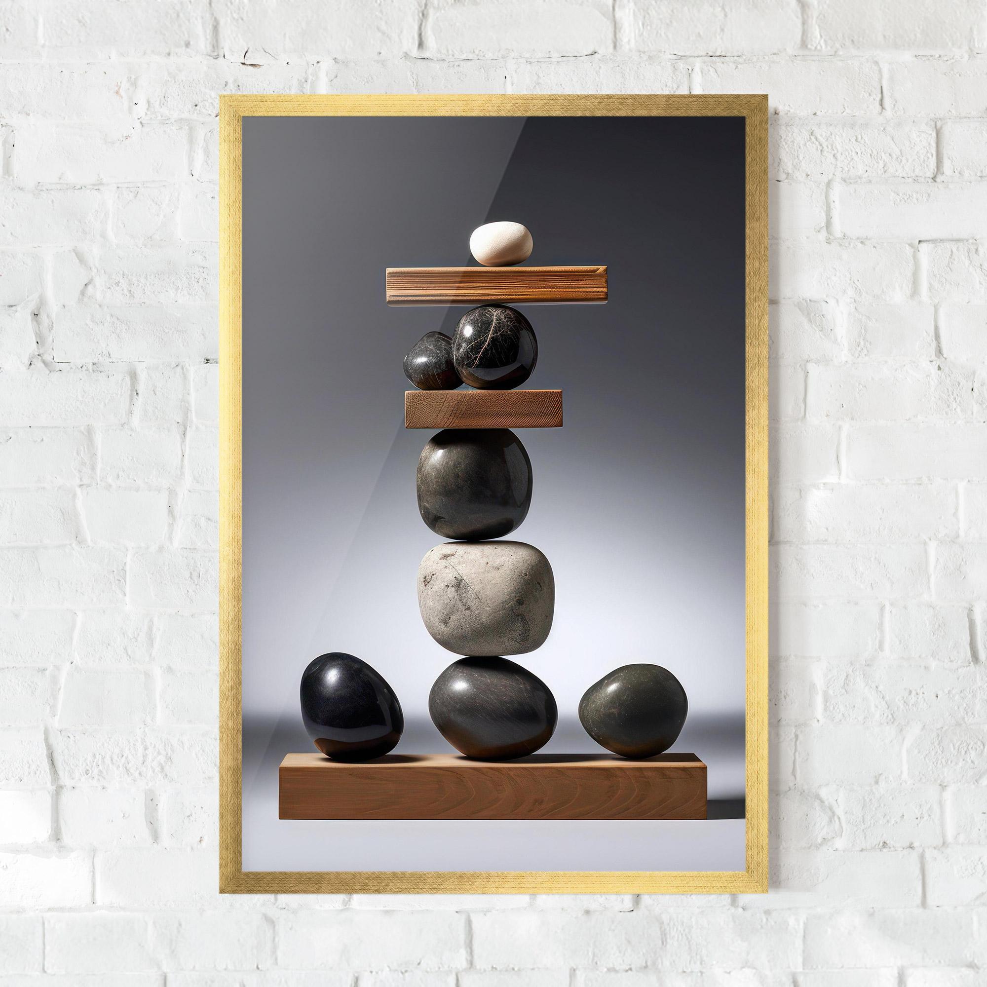 Poster Înrămat Zen Stones mockup 0