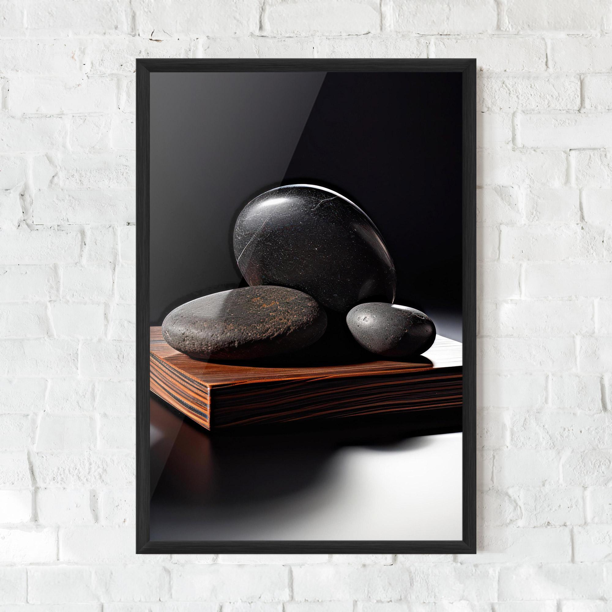 Poster Înrămat Black Zen Stones mockup 0