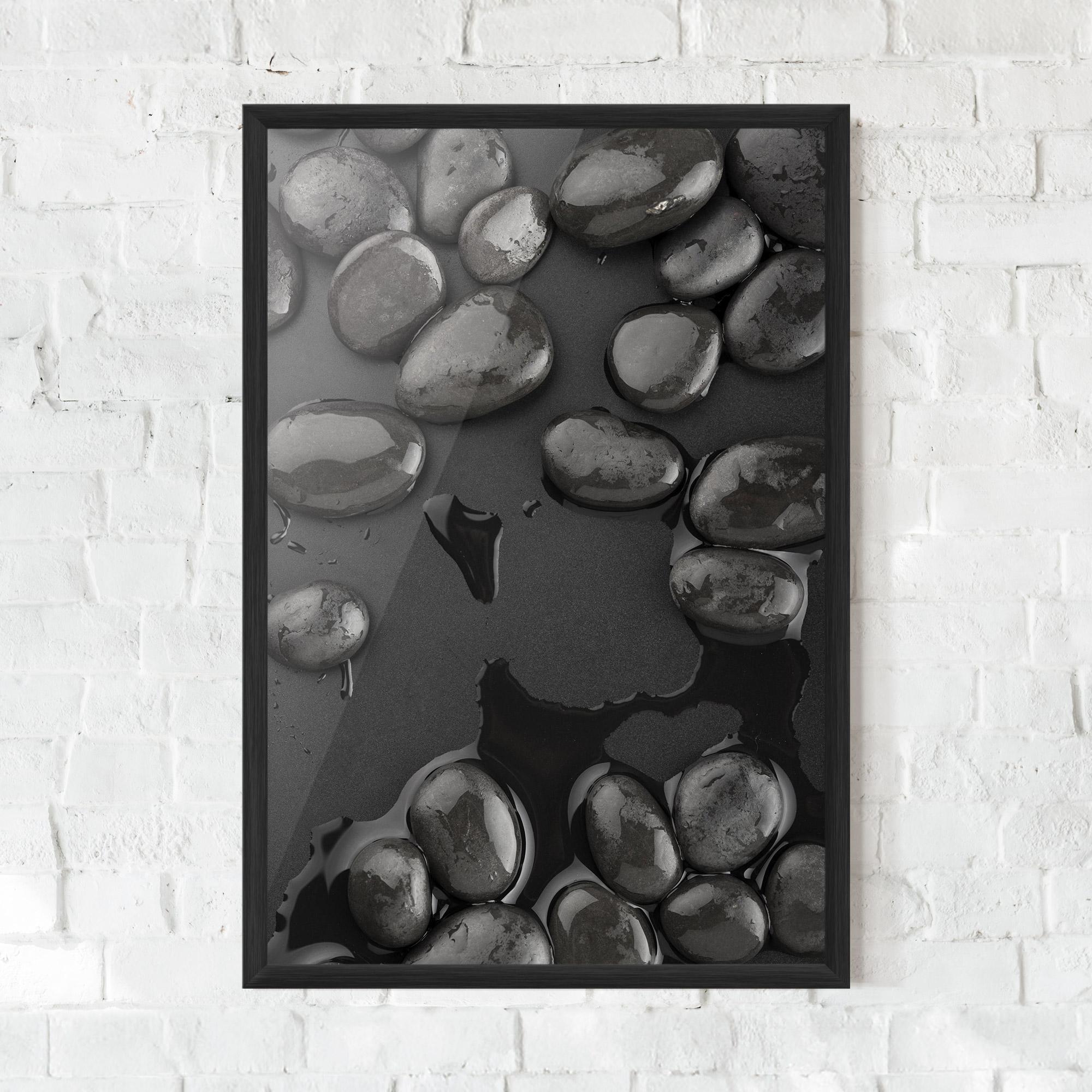 Poster Înrămat Grey Shiny Stones mockup 0